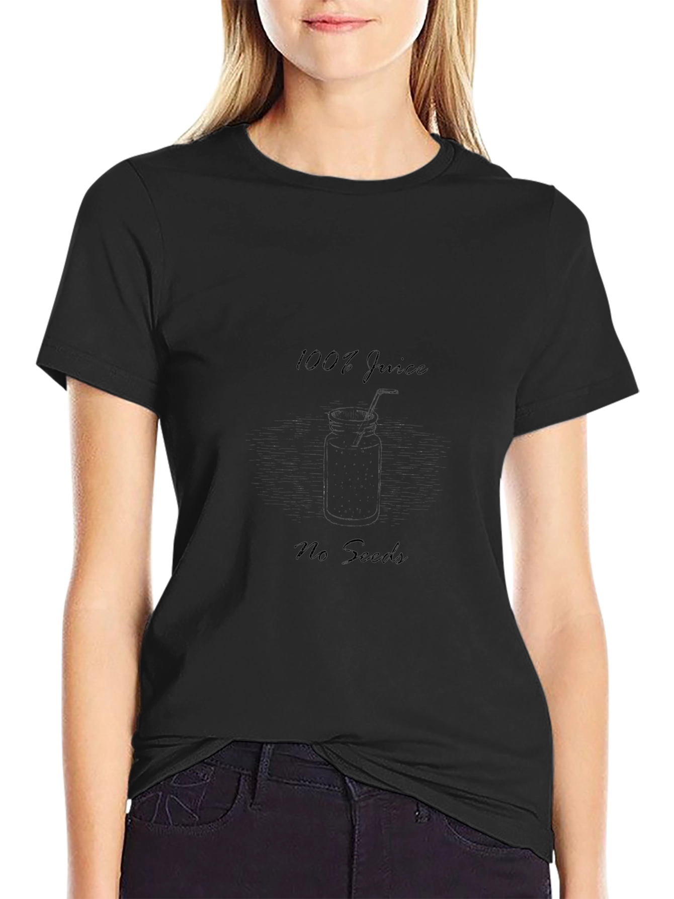 100% Juice No Seeds Black T-Shirt