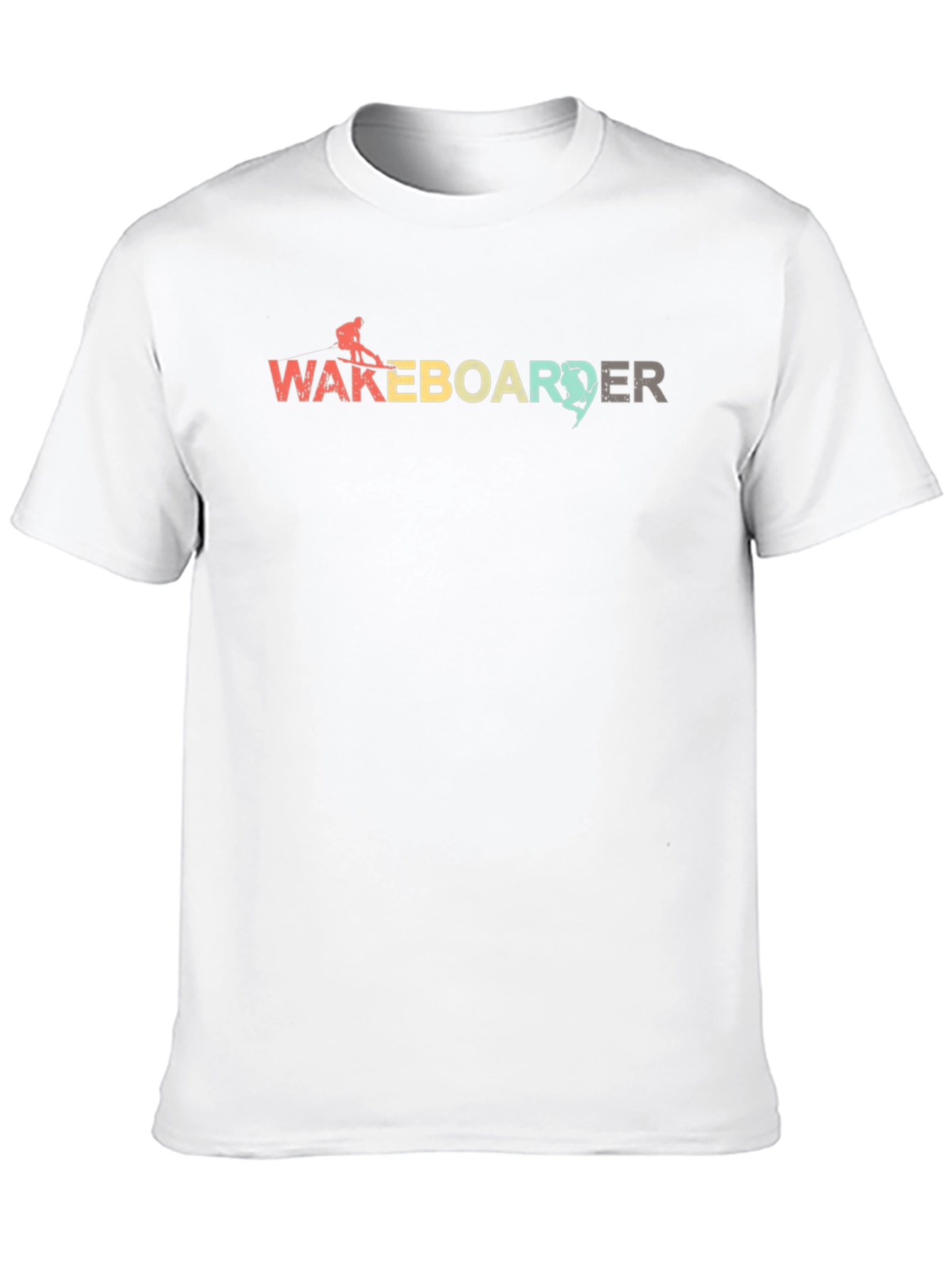 Wakeboarder Graphic Tee - Black Cotton Blend