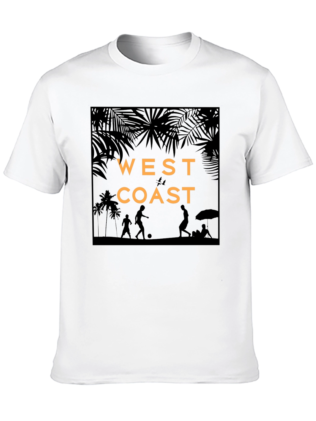 West Coast Beach Silhouette Graphic T-Shirt