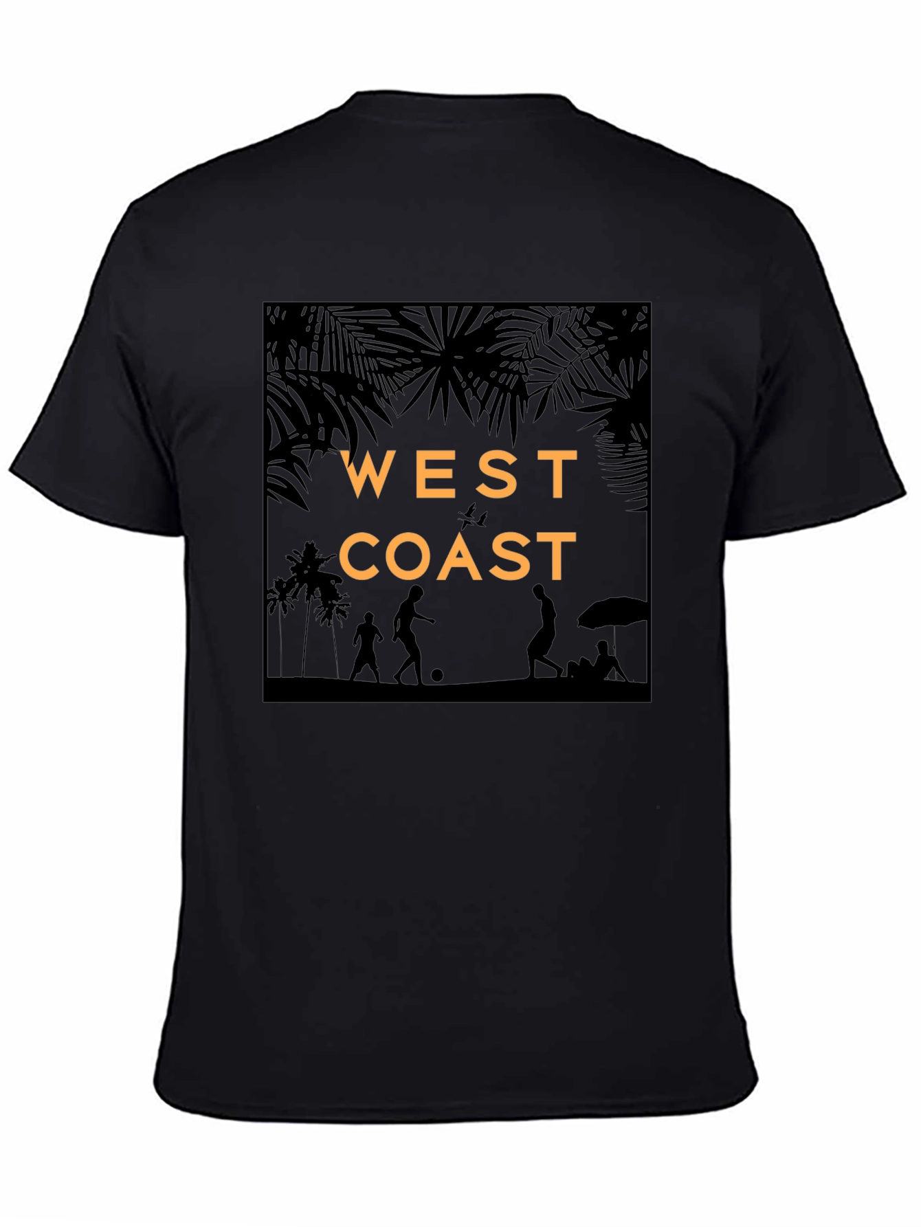 West Coast Beach Silhouette Graphic T-Shirt
