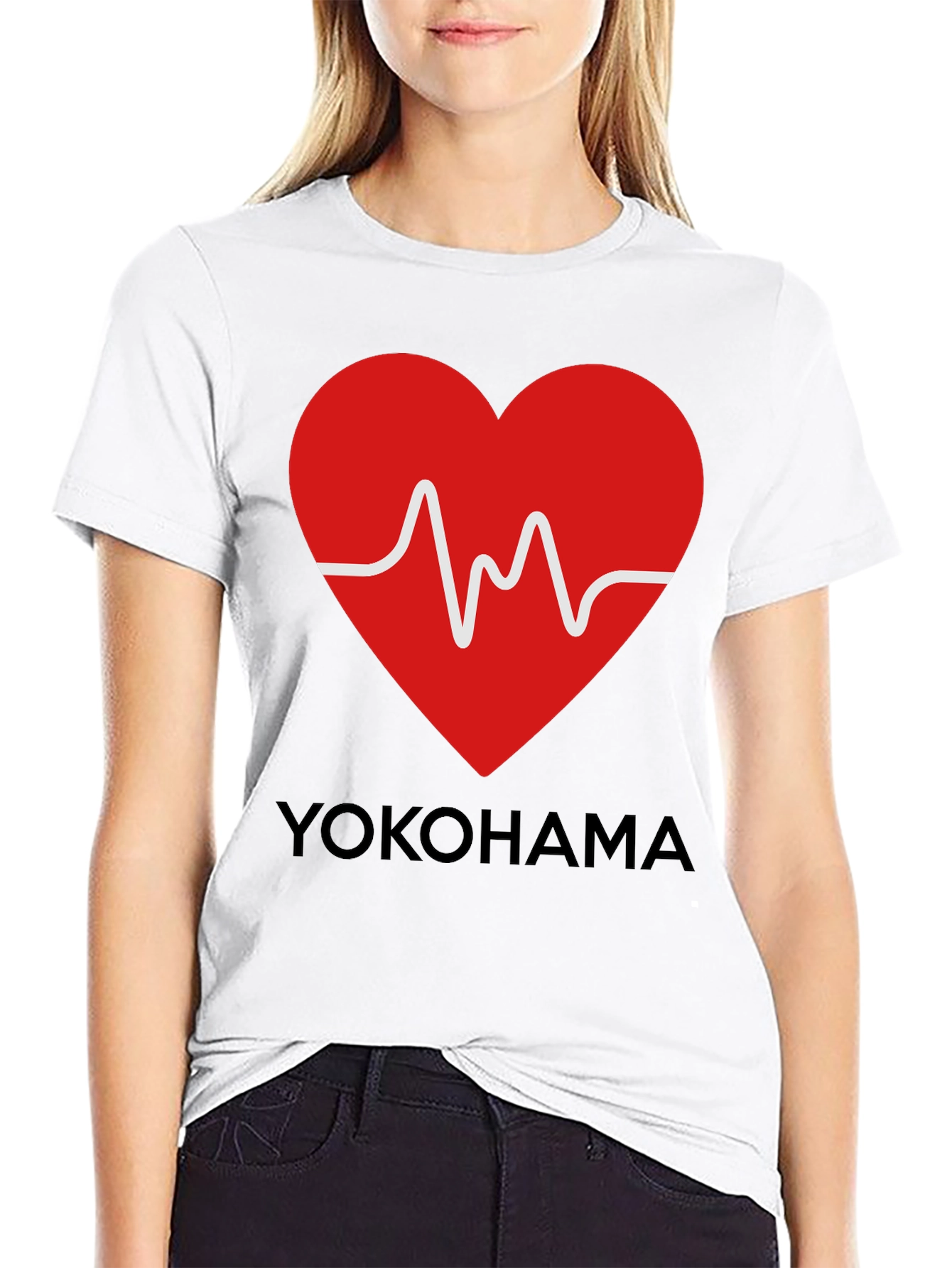 Yokohama Heartbeat Graphic Tee - Stylish Casual Wear