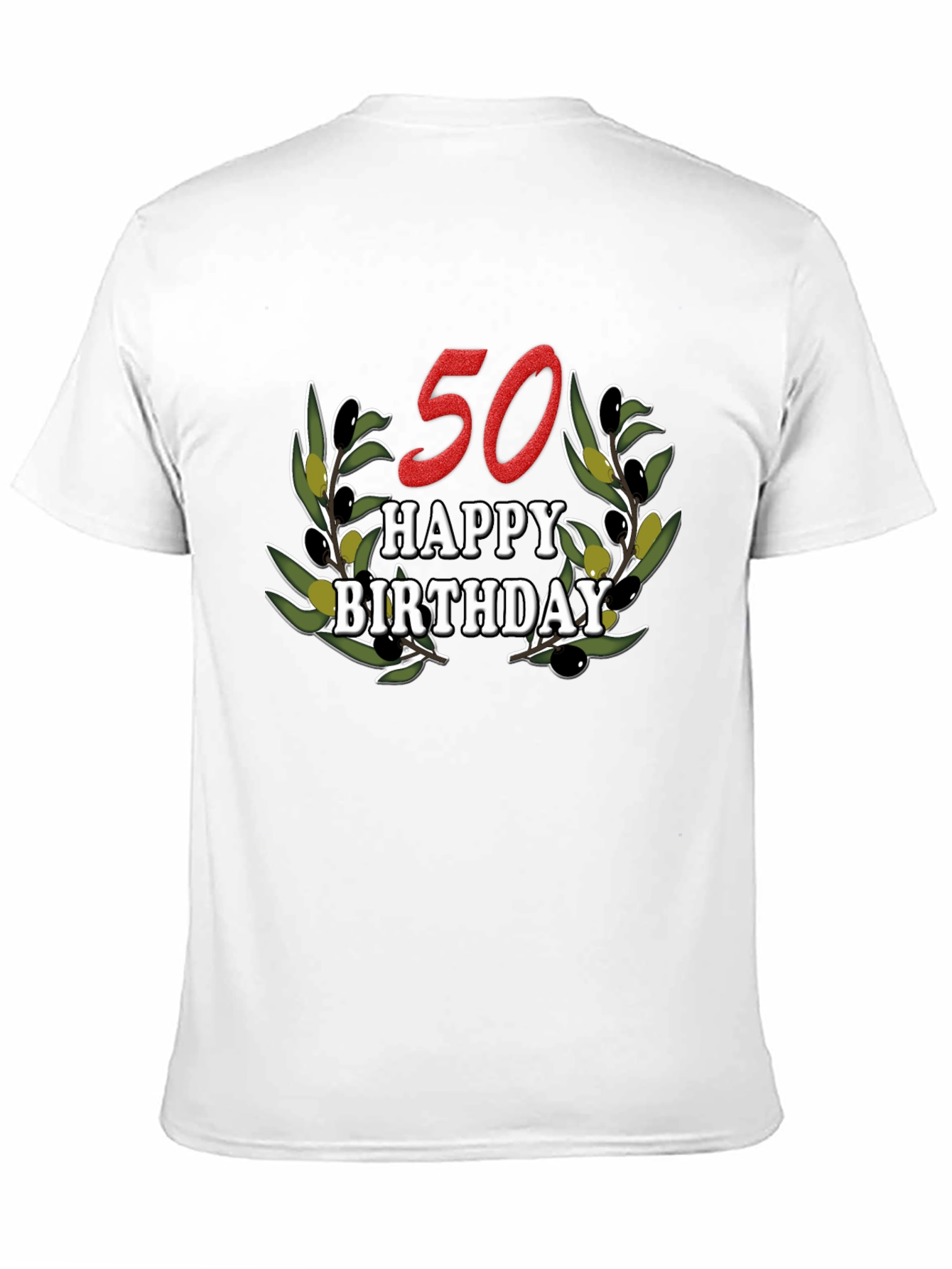 50th Happy Birthday Olive Branch T-Shirt