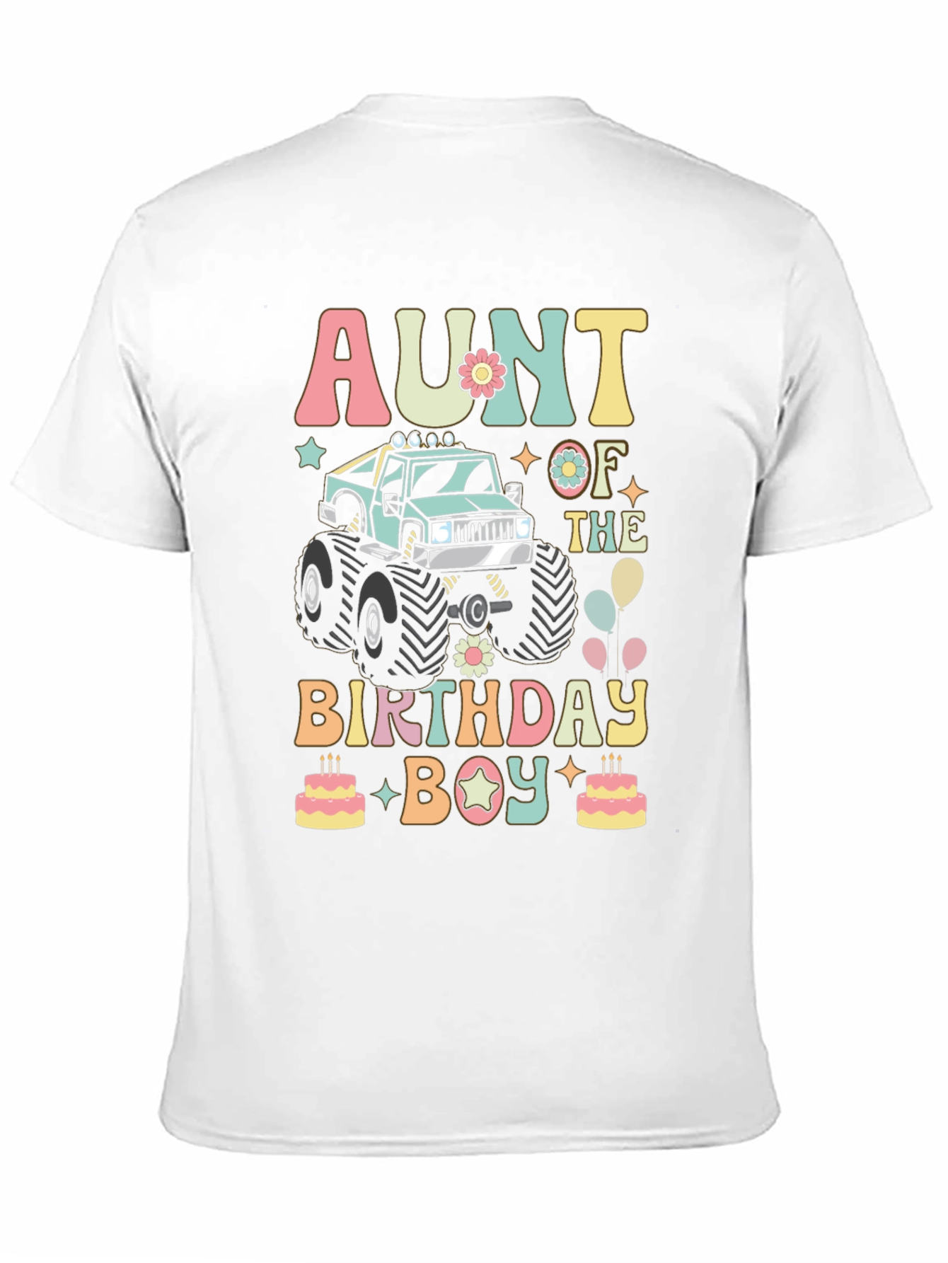 Aunt of the Birthday Boy Monster Truck T-Shirt