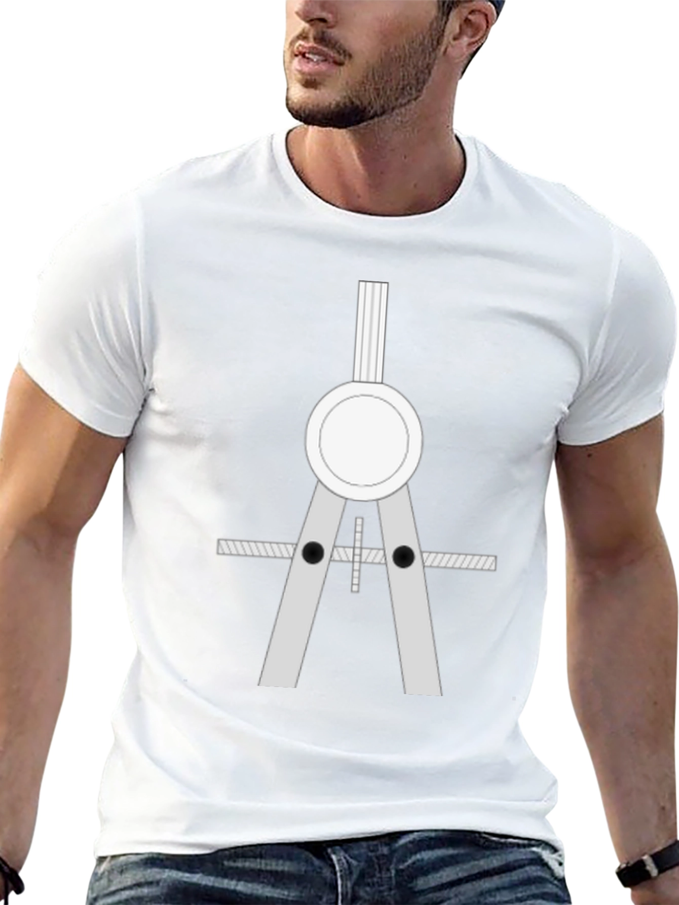 Architect Compass Graphic Tee - Black Cotton Blend