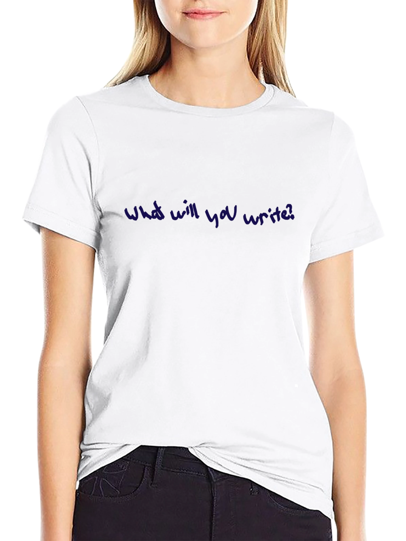 What Will You Write? Crew Neck Tee - Black
