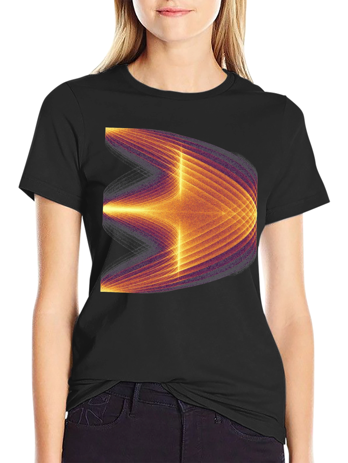 Abstract Graphic Tee - Modern Black T-Shirt