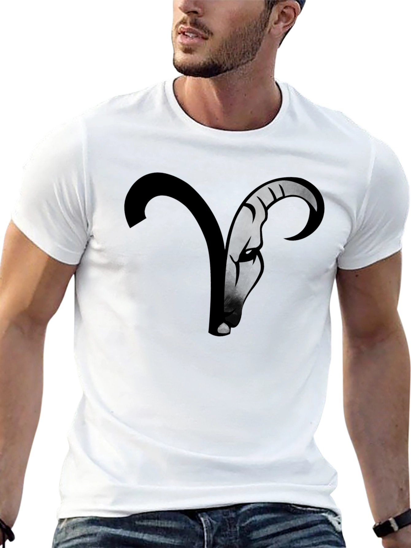 Aries Zodiac Graphic Print T-Shirt