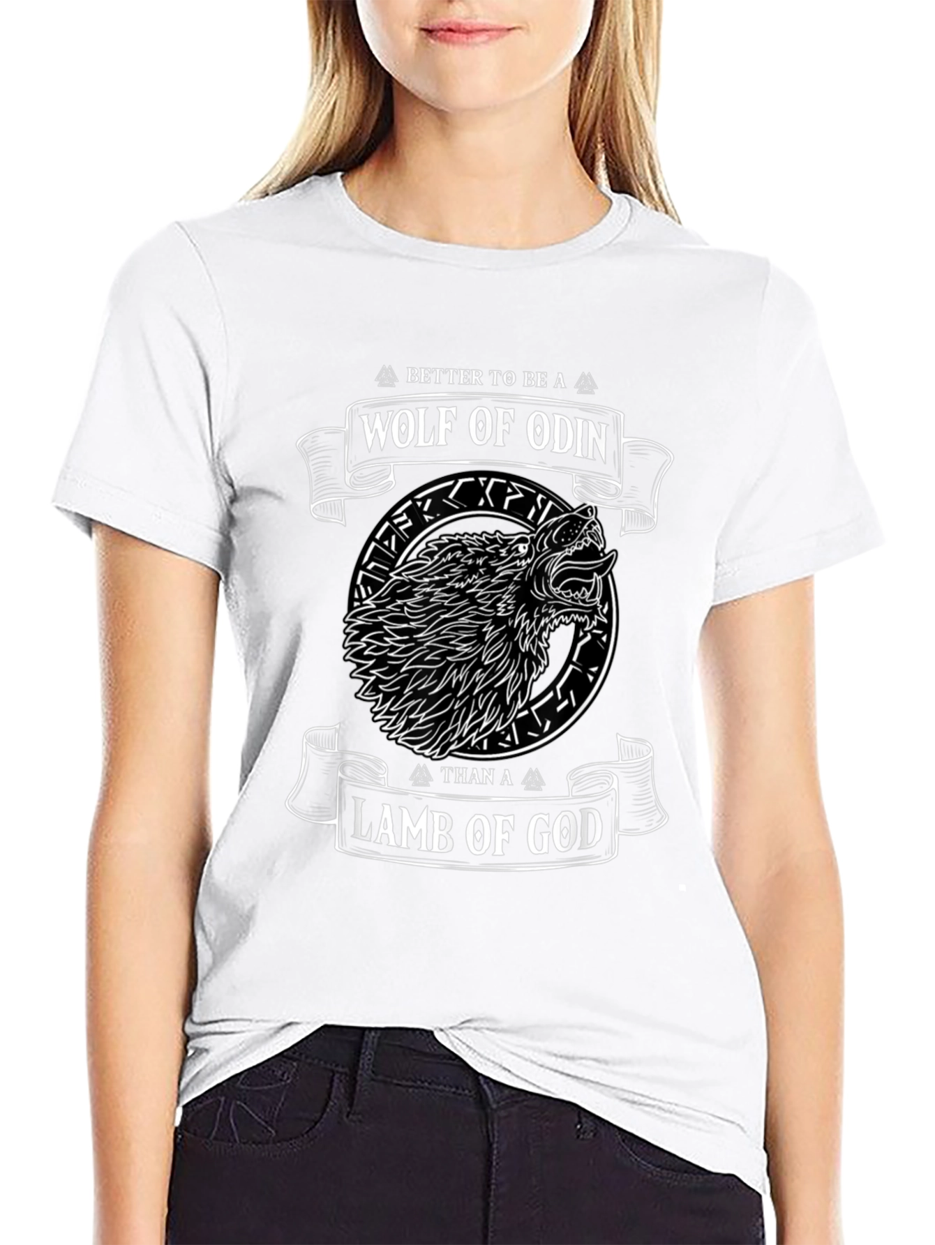 Wolf of Odin Graphic T-Shirt - Viking Design
