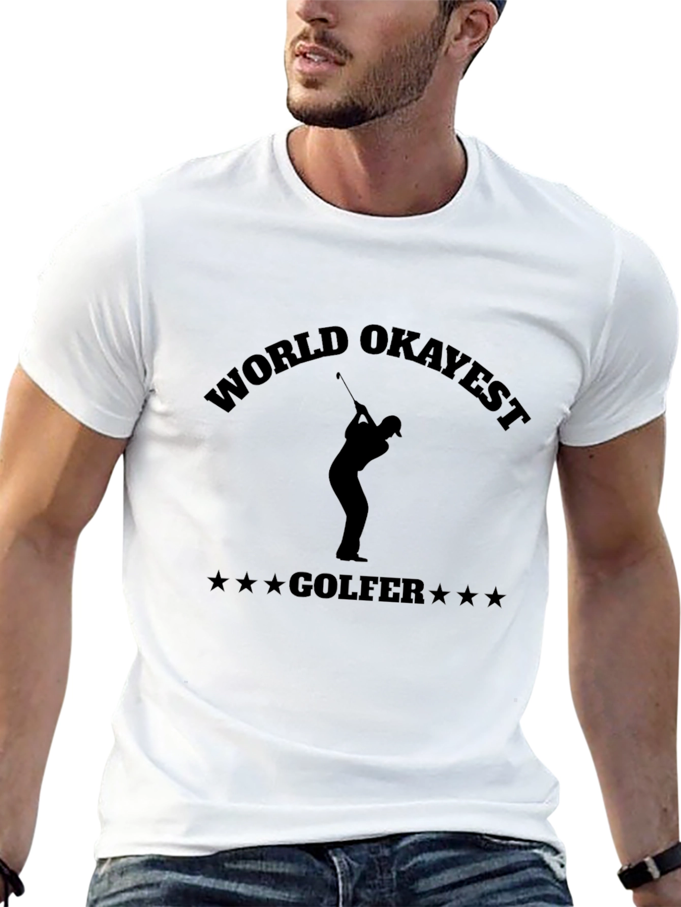 World Okayest Golfer T-Shirt - Funny Golf Tee