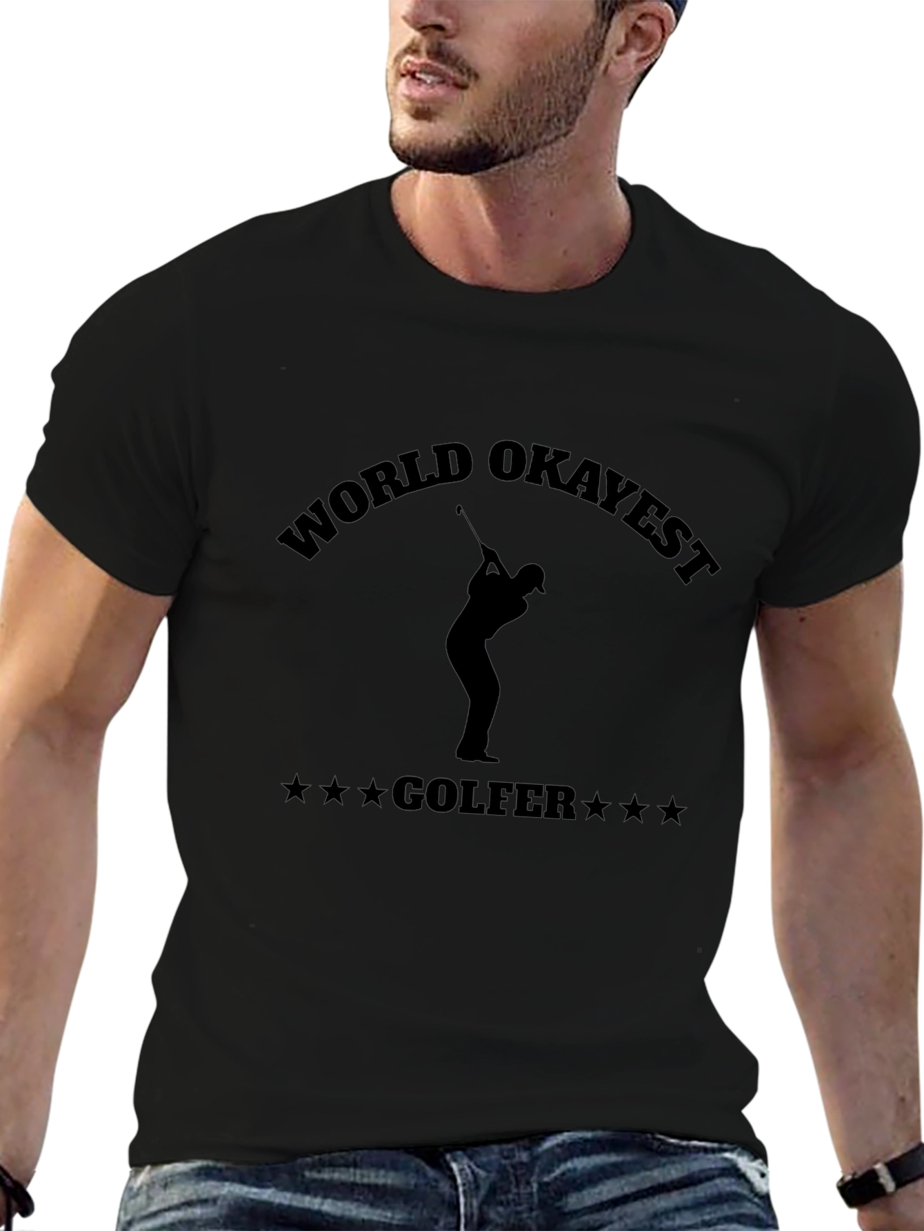 World Okayest Golfer T-Shirt - Funny Golf Tee