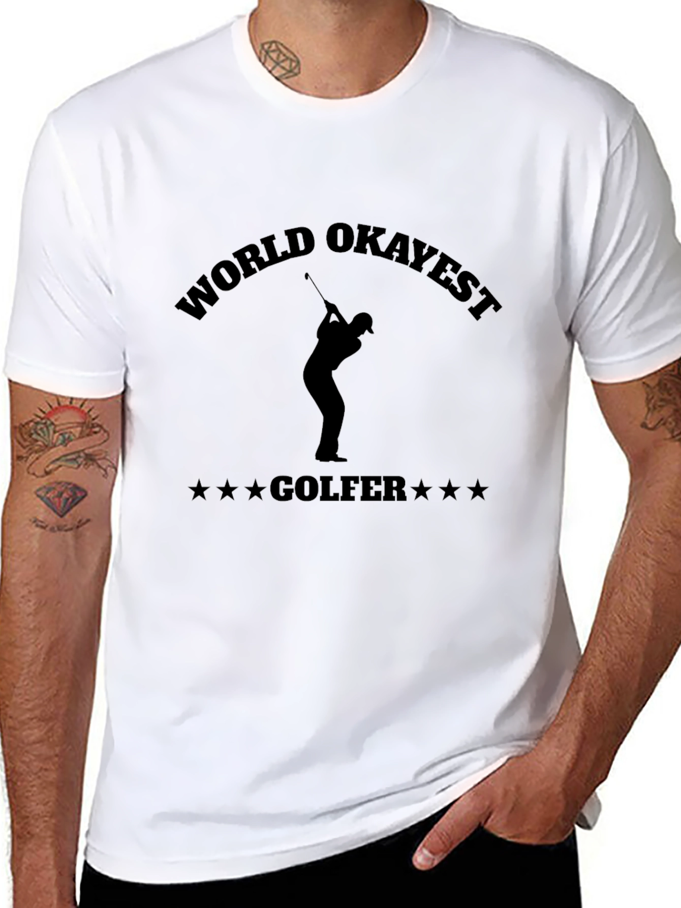 World Okayest Golfer T-Shirt - Funny Golf Tee