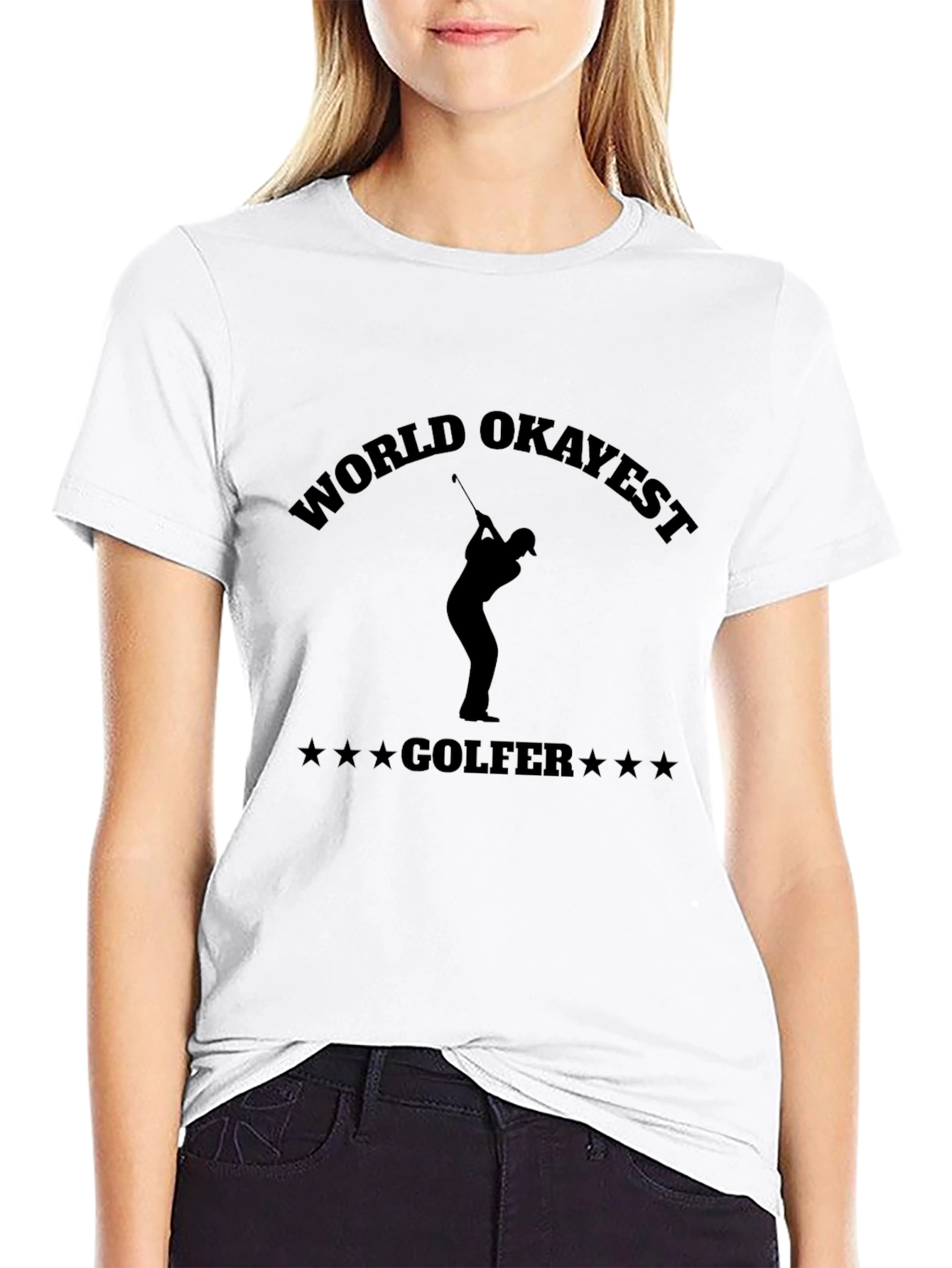 World Okayest Golfer T-Shirt - Funny Golf Tee