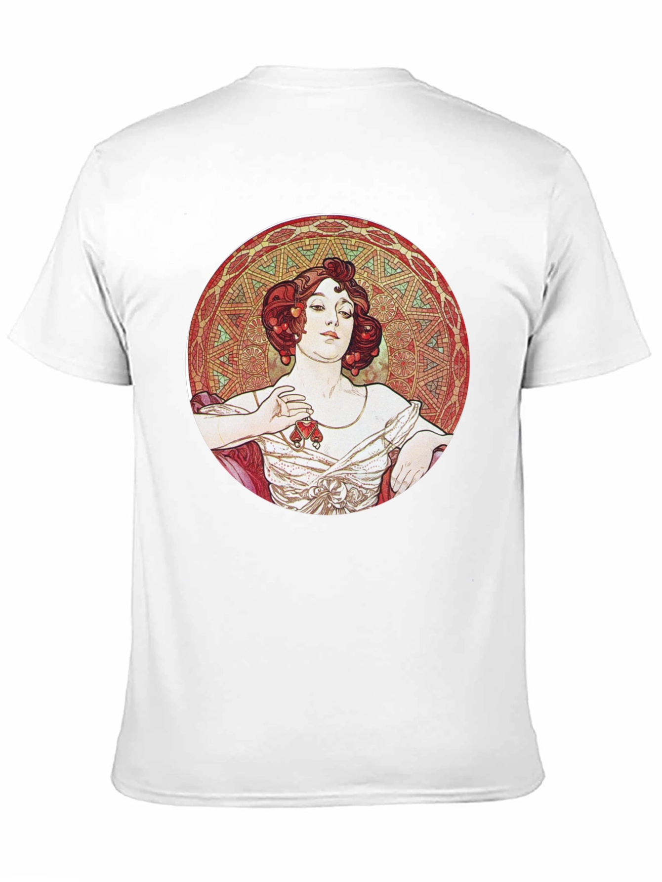 Art Nouveau Lady Graphic Tee - Black