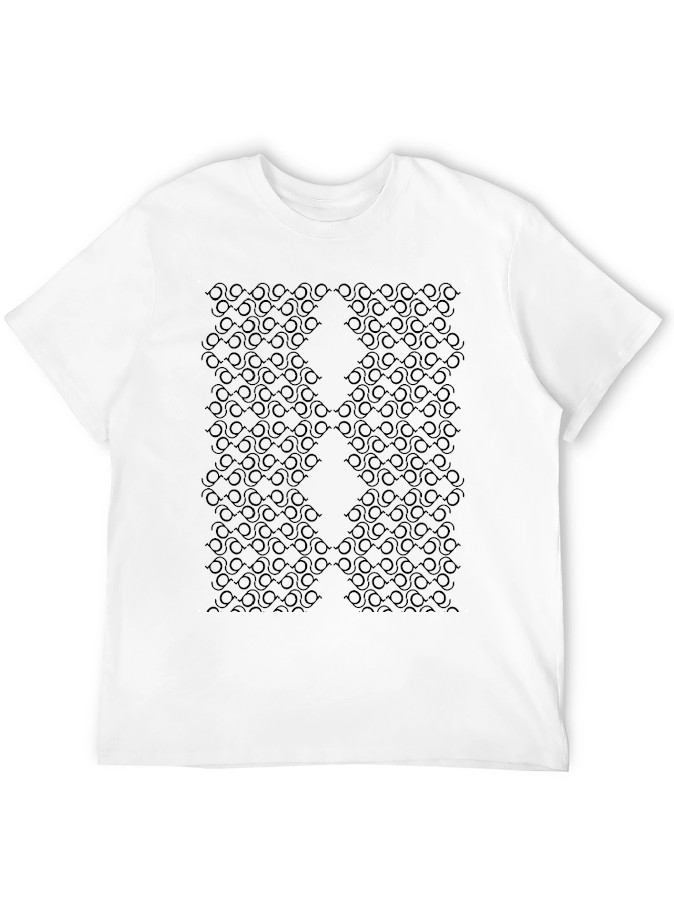 Abstract Pattern Black T-Shirt for Men