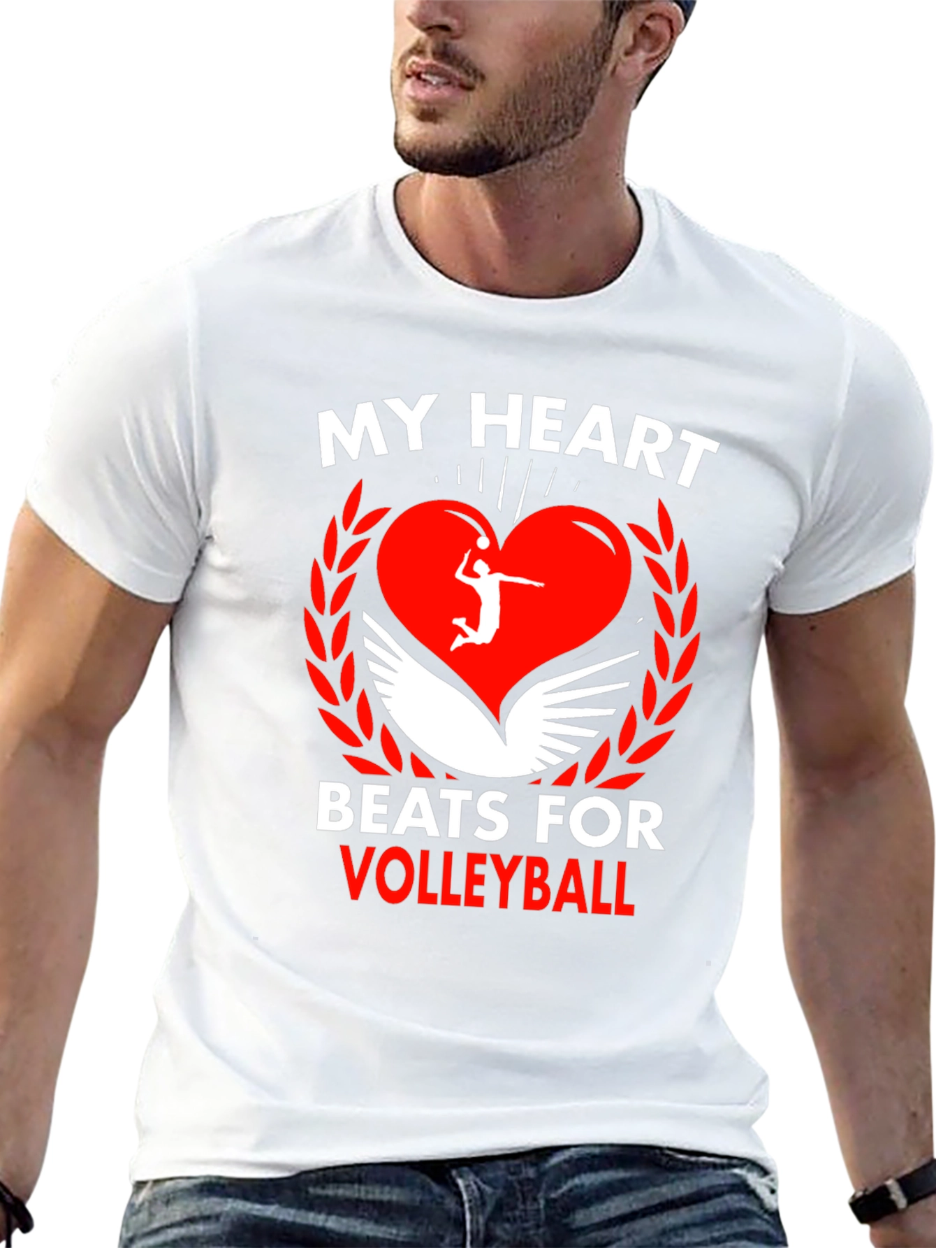Volleyball Heartbeat Graphic Tee