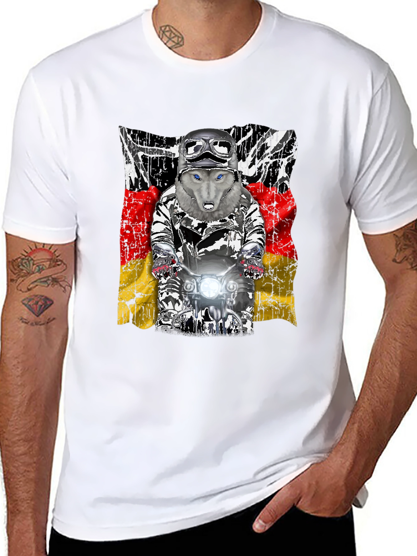 Wolf Rider T-Shirt - German Flag Design