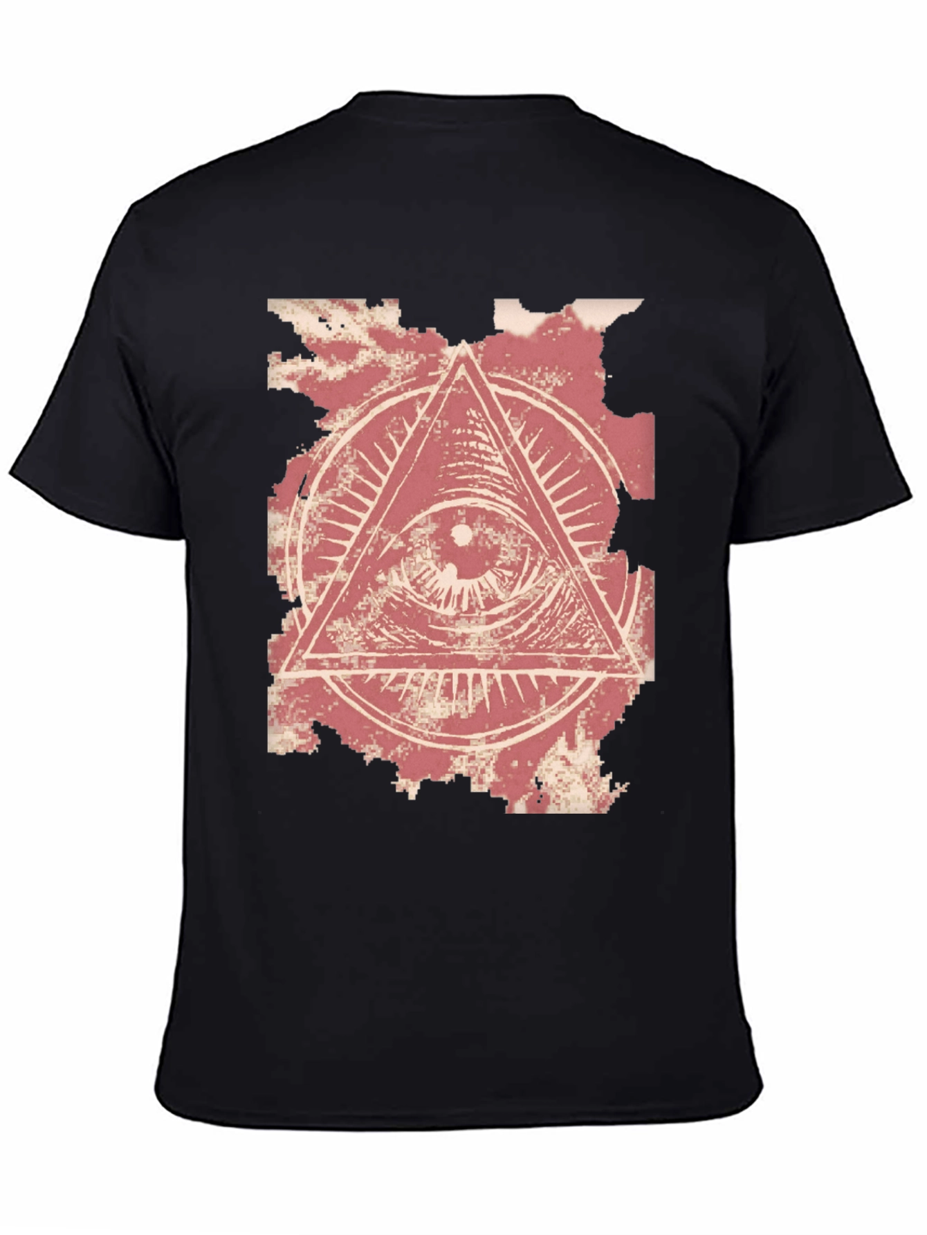 All-Seeing Eye Graphic Tee - Black Cotton T-Shirt