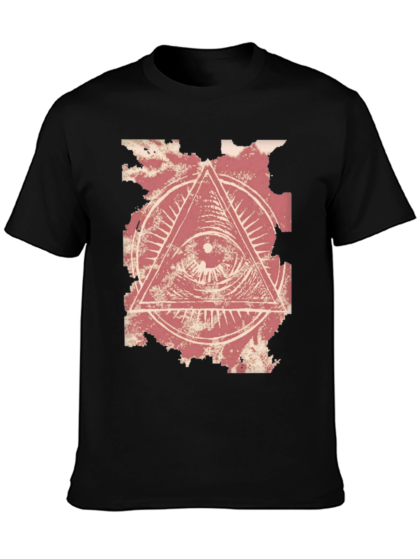 All-Seeing Eye Graphic Tee - Black Cotton T-Shirt