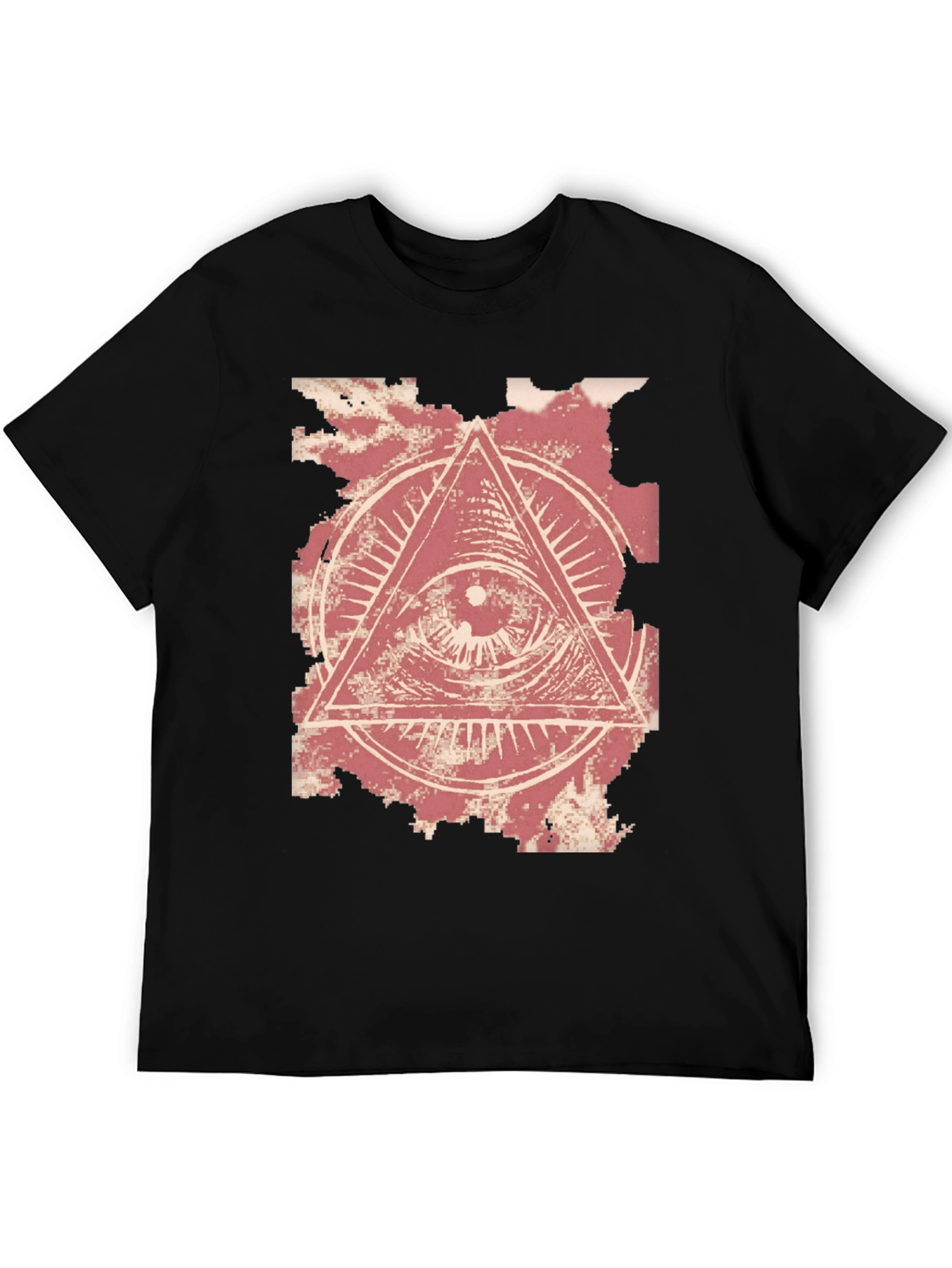 All-Seeing Eye Graphic Tee - Black Cotton T-Shirt