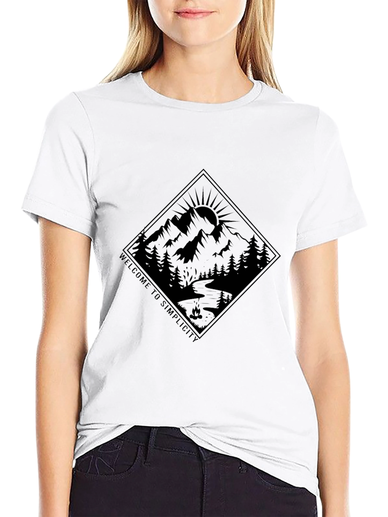 Welcome to Simplicity Graphic Tee - Black