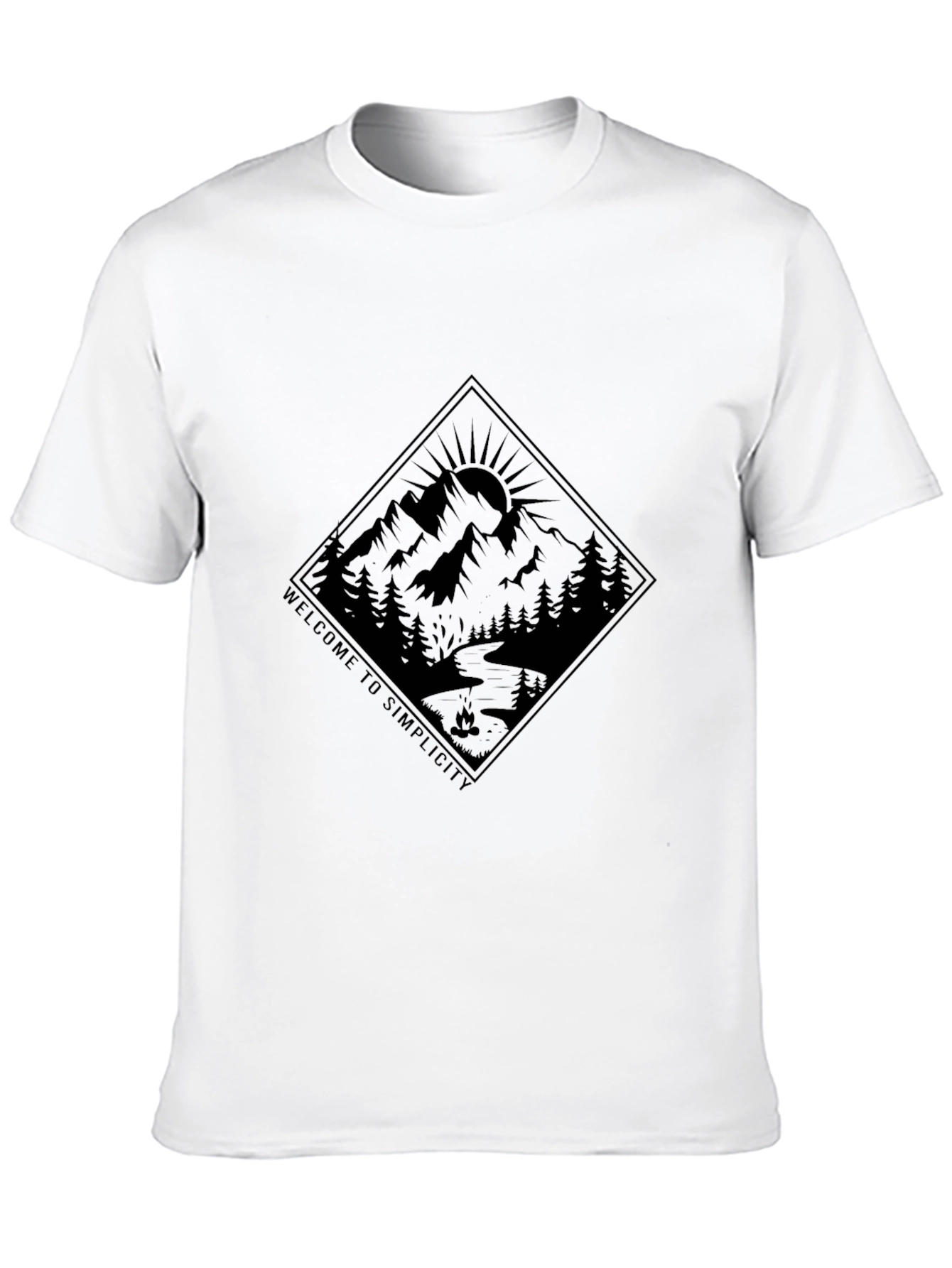 Welcome to Simplicity Graphic Tee - Black