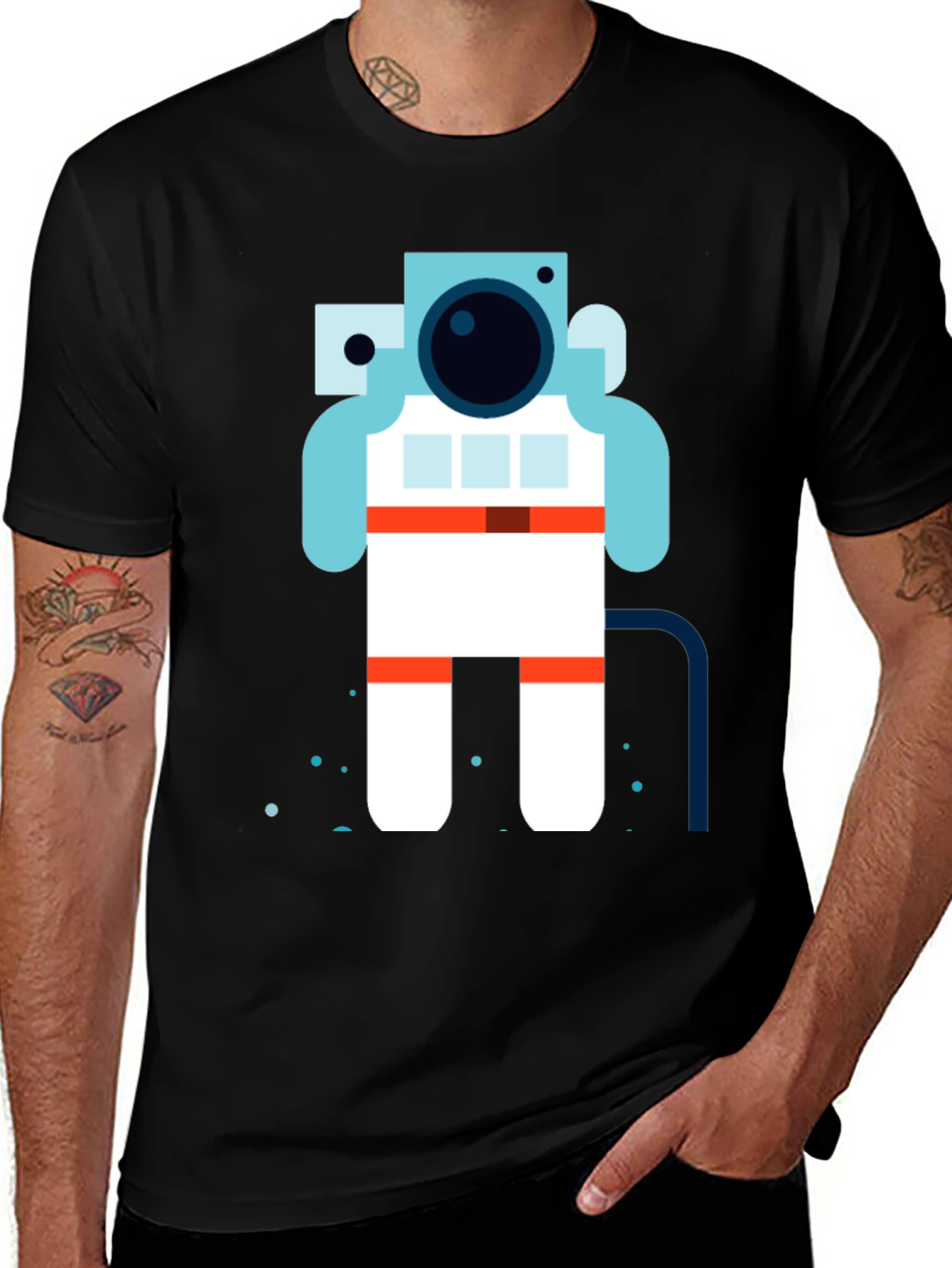Astronaut Graphic Tee - Cool Space Design