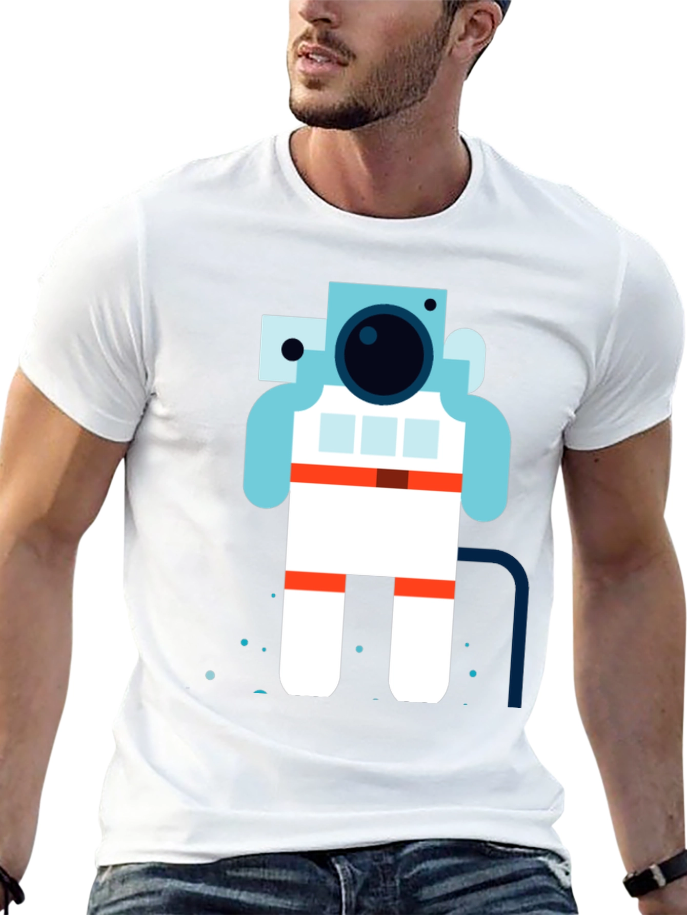 Astronaut Graphic Tee - Cool Space Design