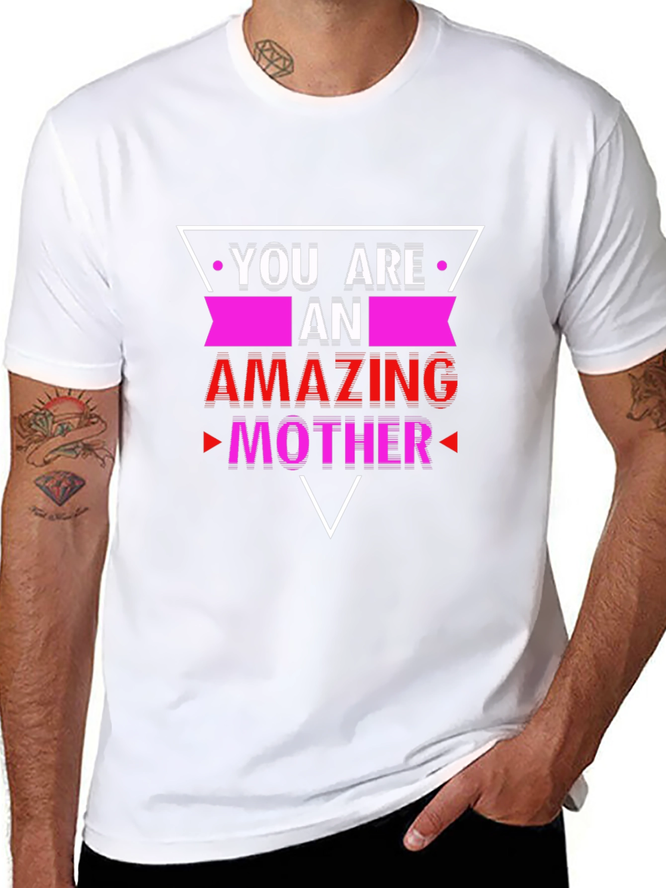 Amazing Mother Graphic Tee - Trendy Black T-Shirt