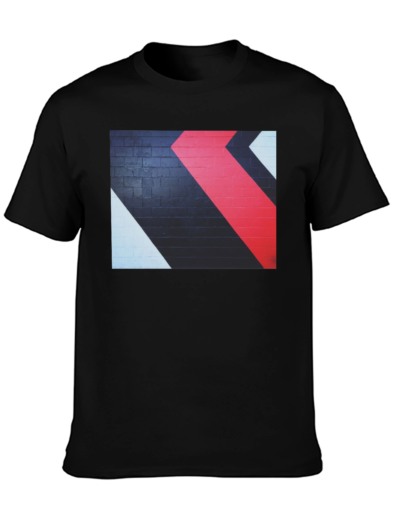 Abstract Arrow Graphic Tee - Black