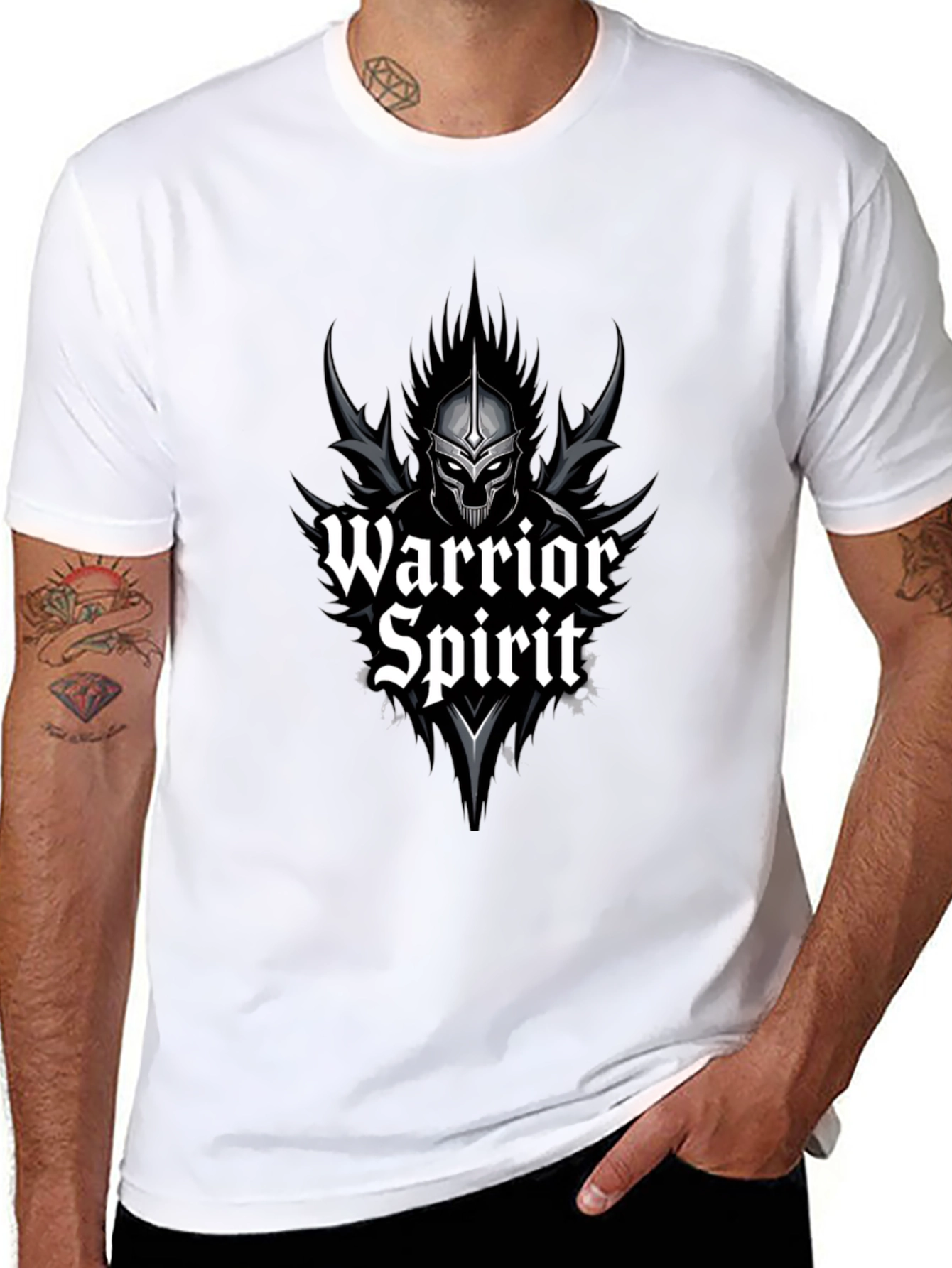 Warrior Spirit Black T-Shirt - Graphic Tee