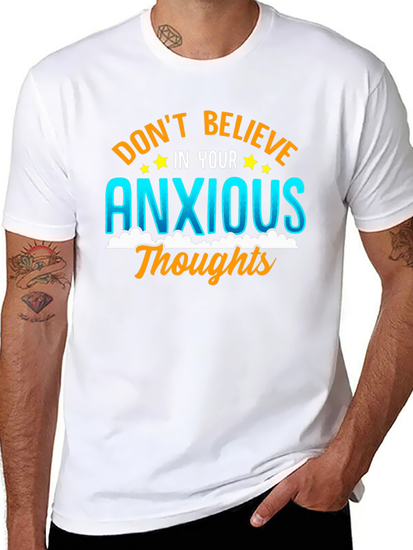 Anxious Thoughts Graphic Tee - Mental Health Awareness T-Shirt