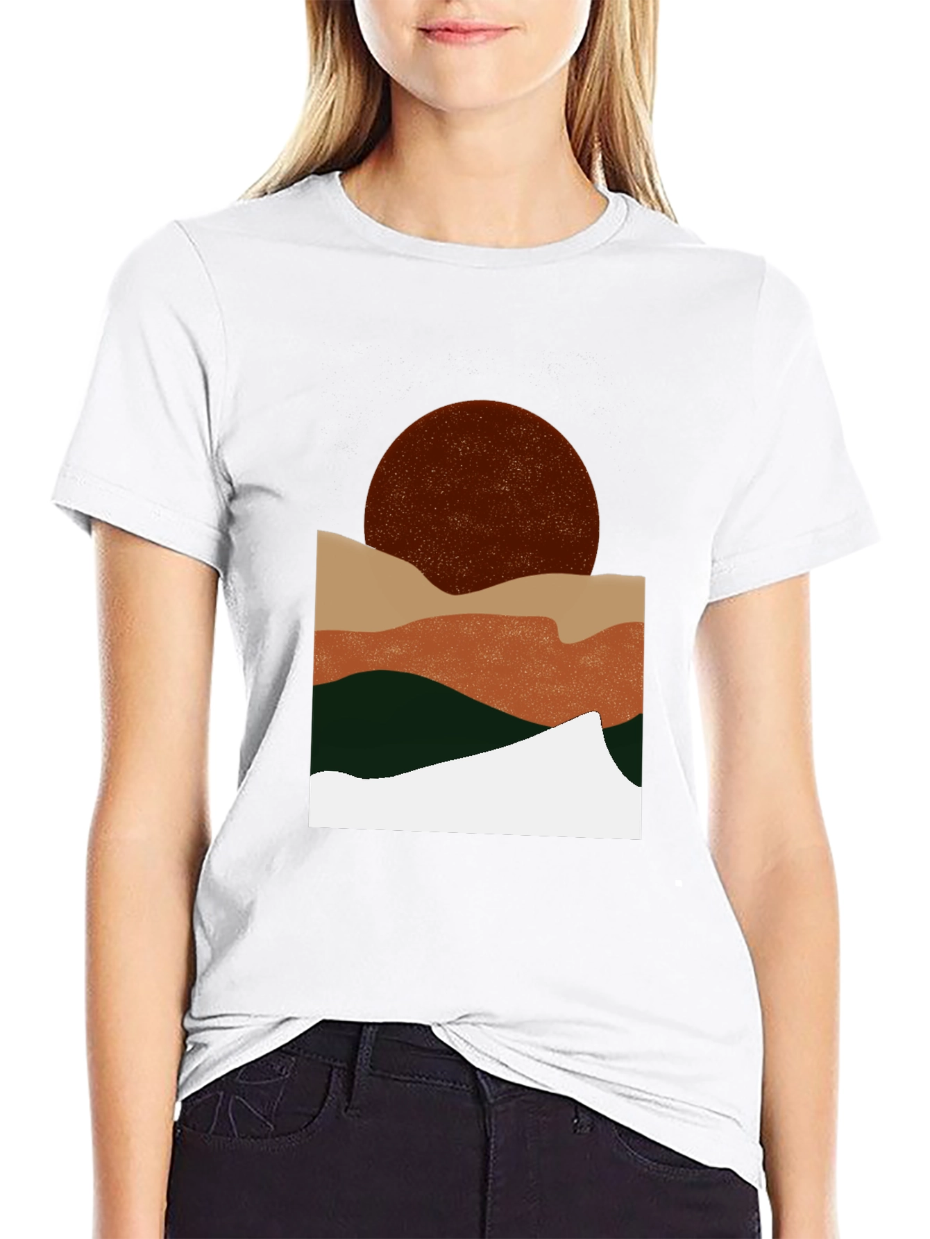 Abstract Landscape Graphic T-Shirt