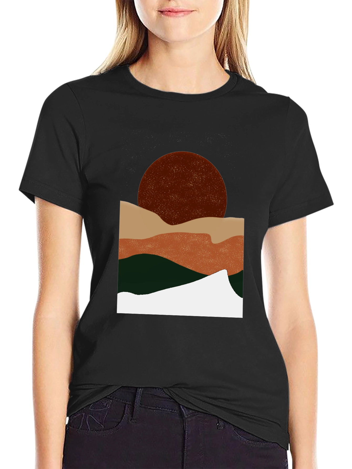 Abstract Landscape Graphic T-Shirt