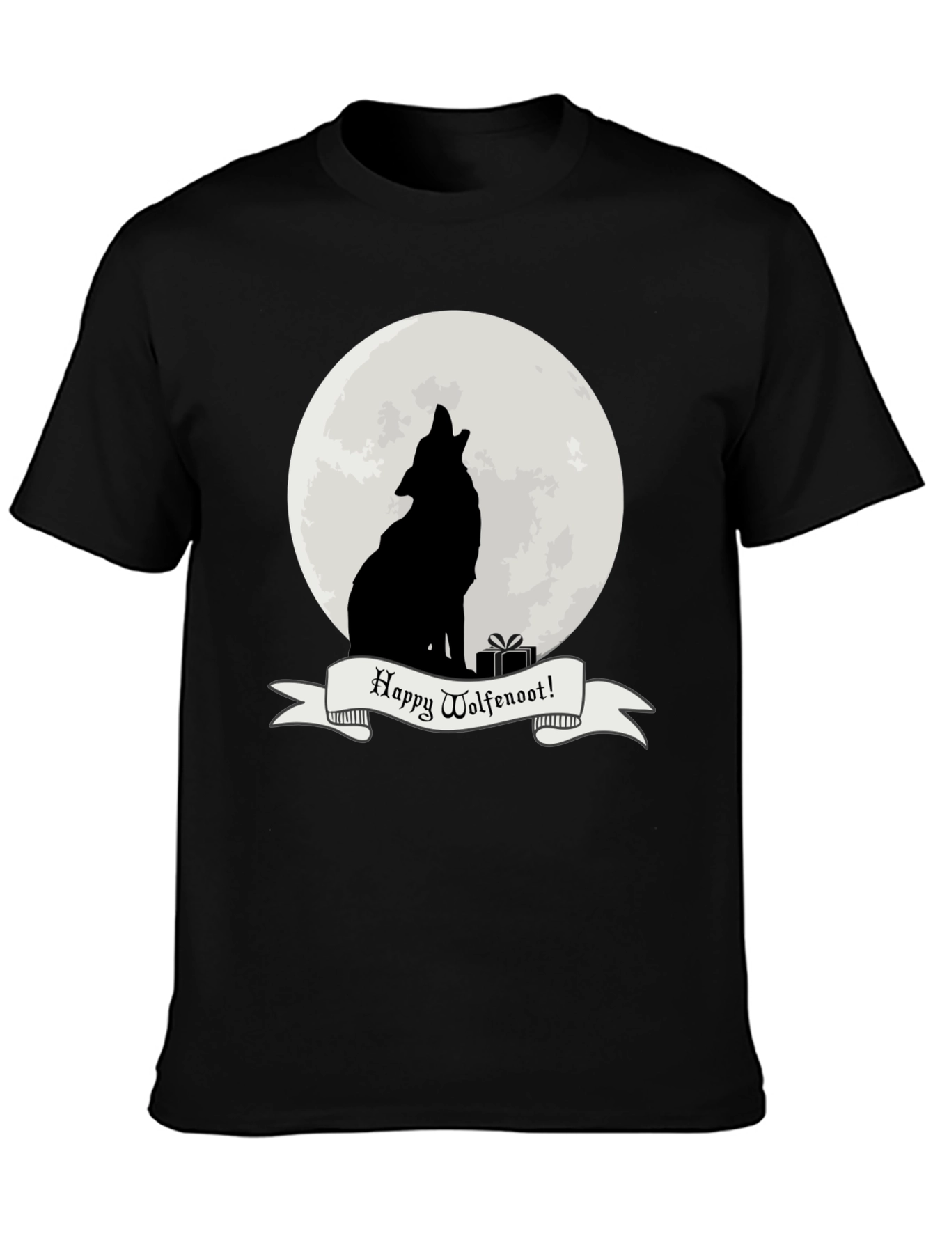 Wolfenoot T-Shirt - Howling Wolf Lunar Design