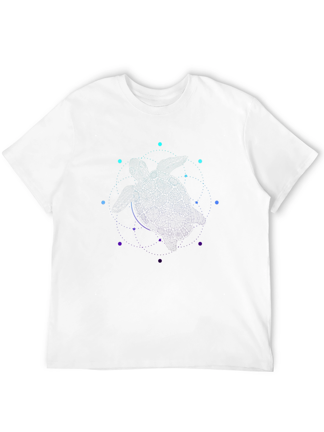 Abstract Turtle Constellation Black T-Shirt