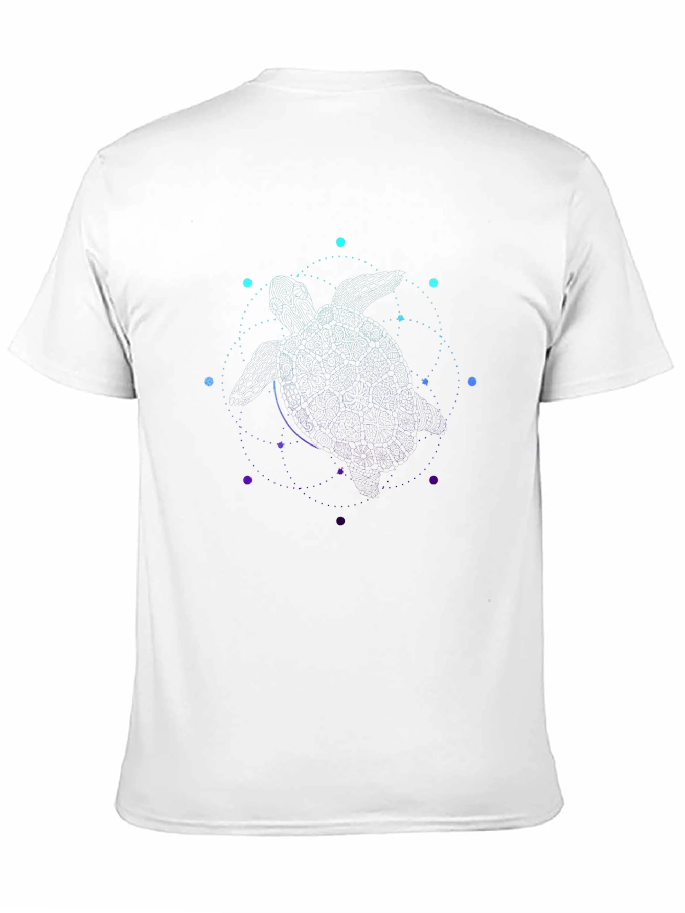 Abstract Turtle Constellation Black T-Shirt