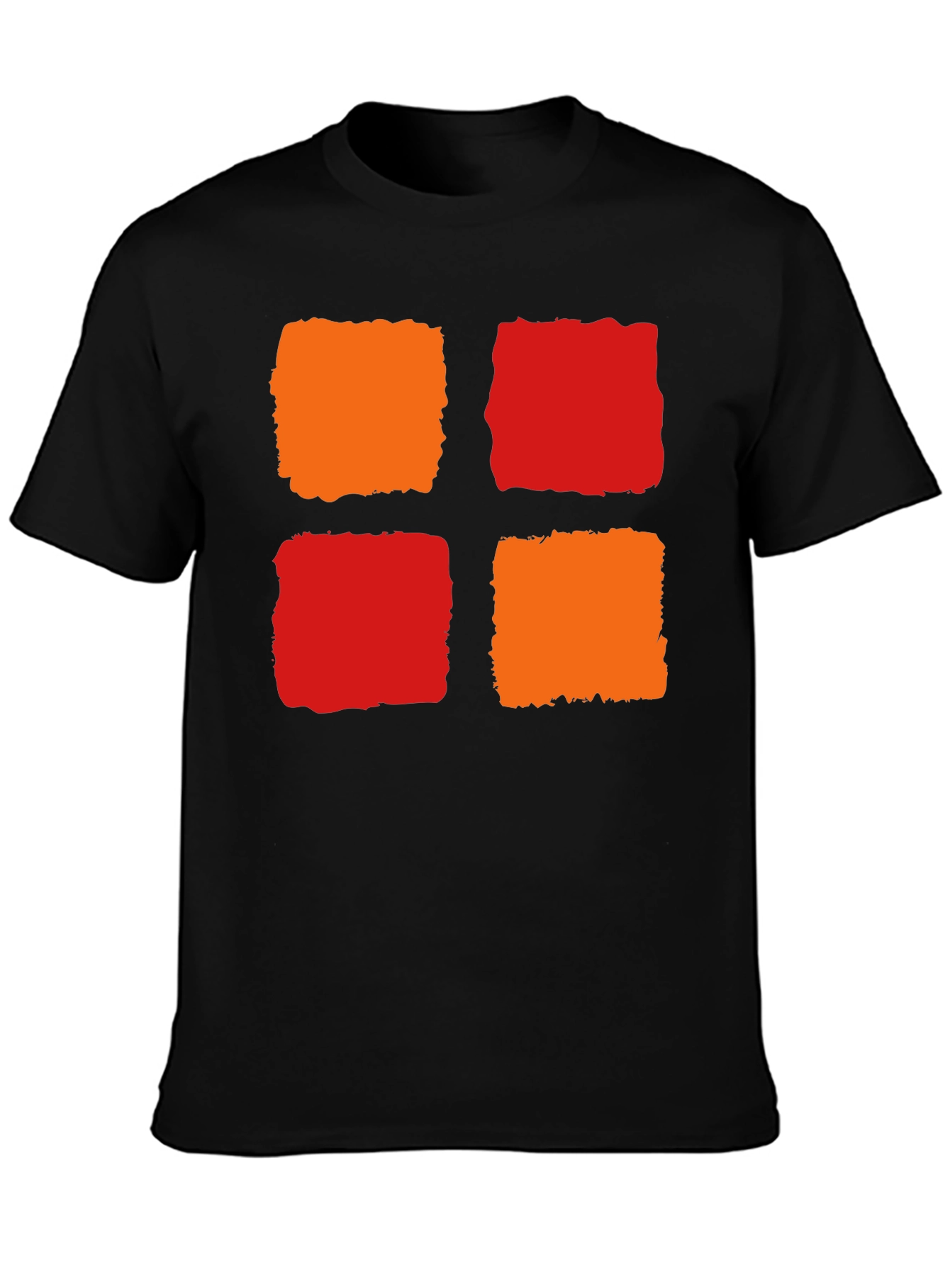 Abstract Block Print T-Shirt - Modern Graphic Tee