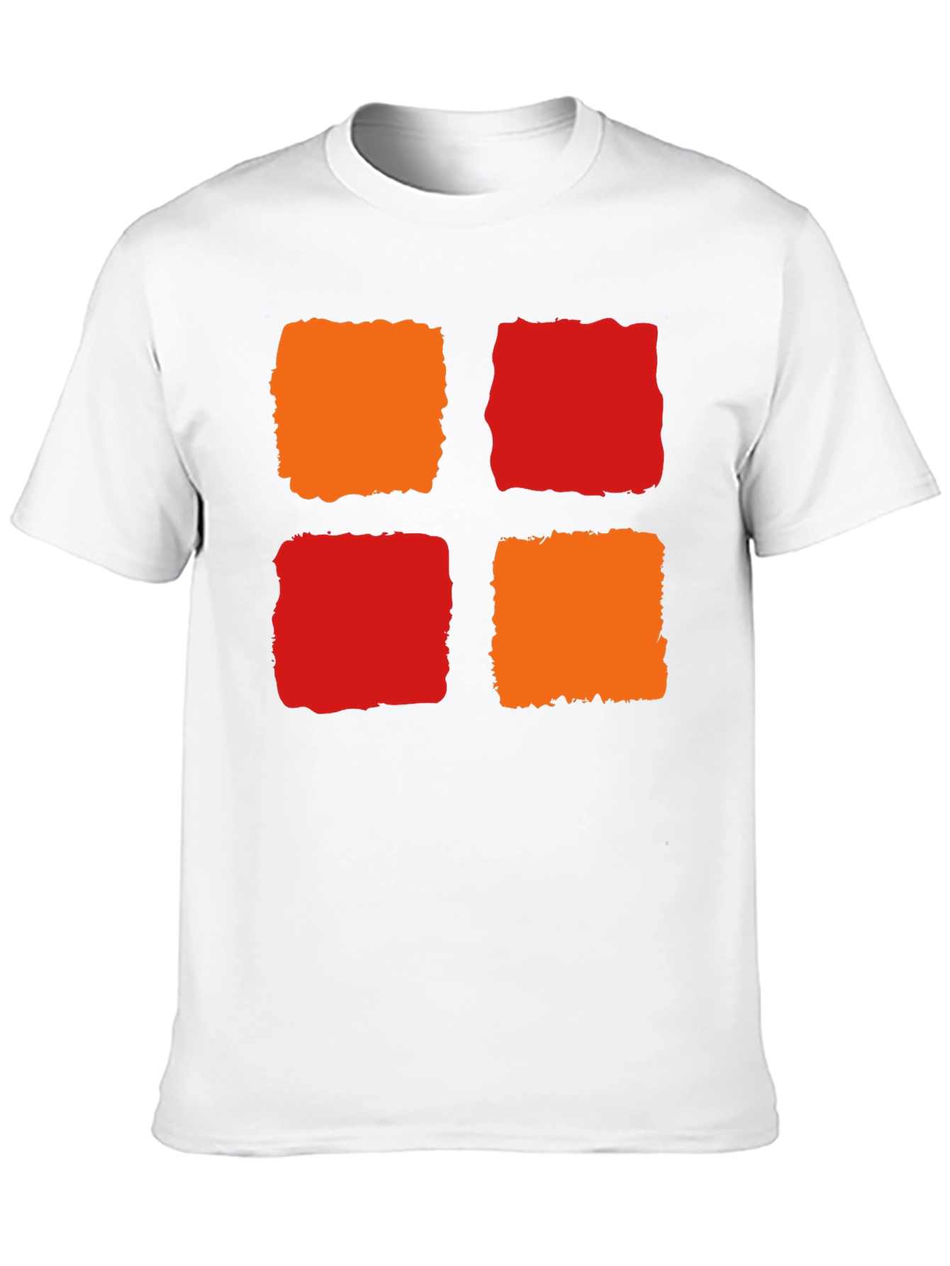 Abstract Block Print T-Shirt - Modern Graphic Tee