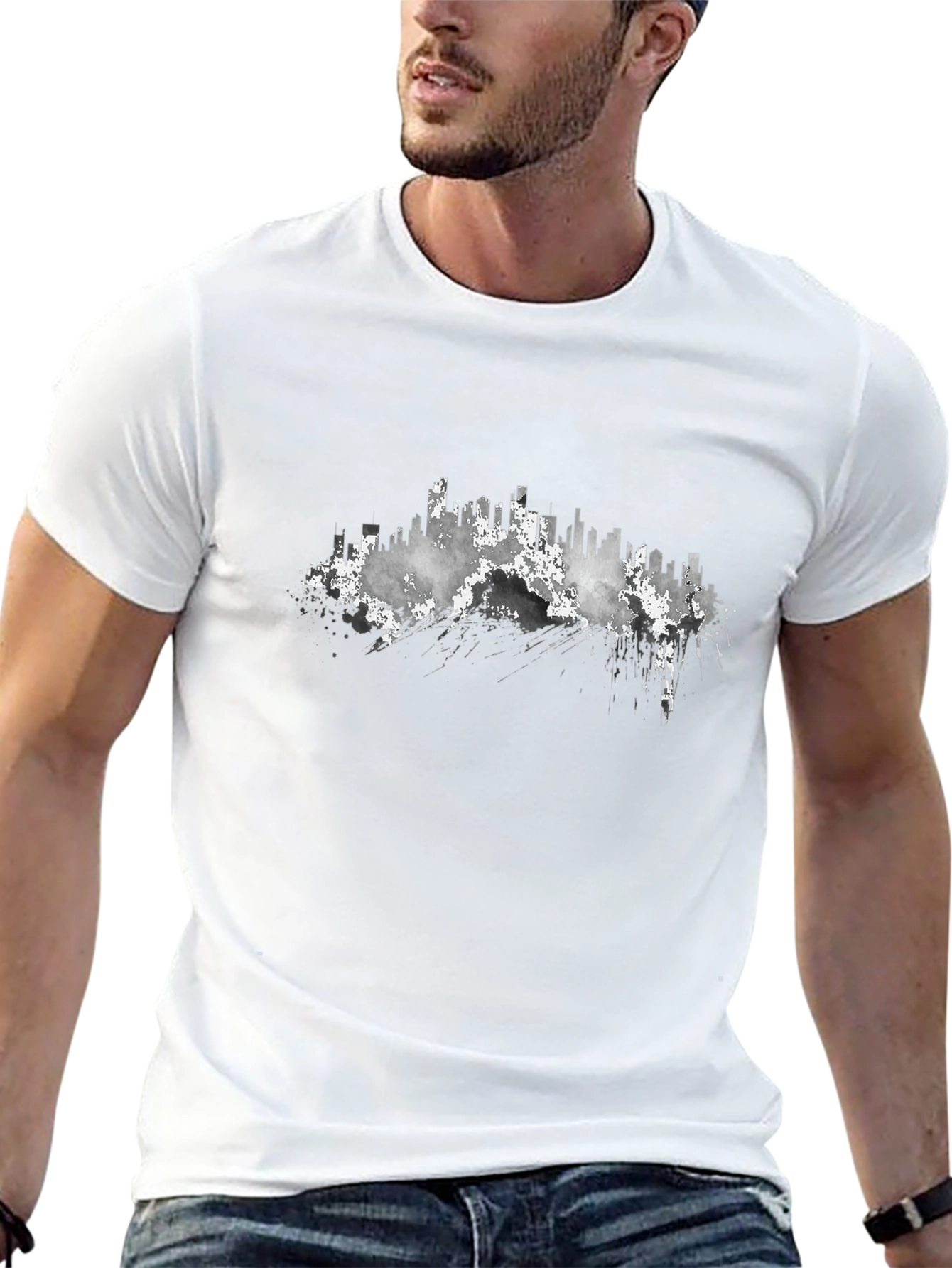Abstract Cityscape Graphic Tee