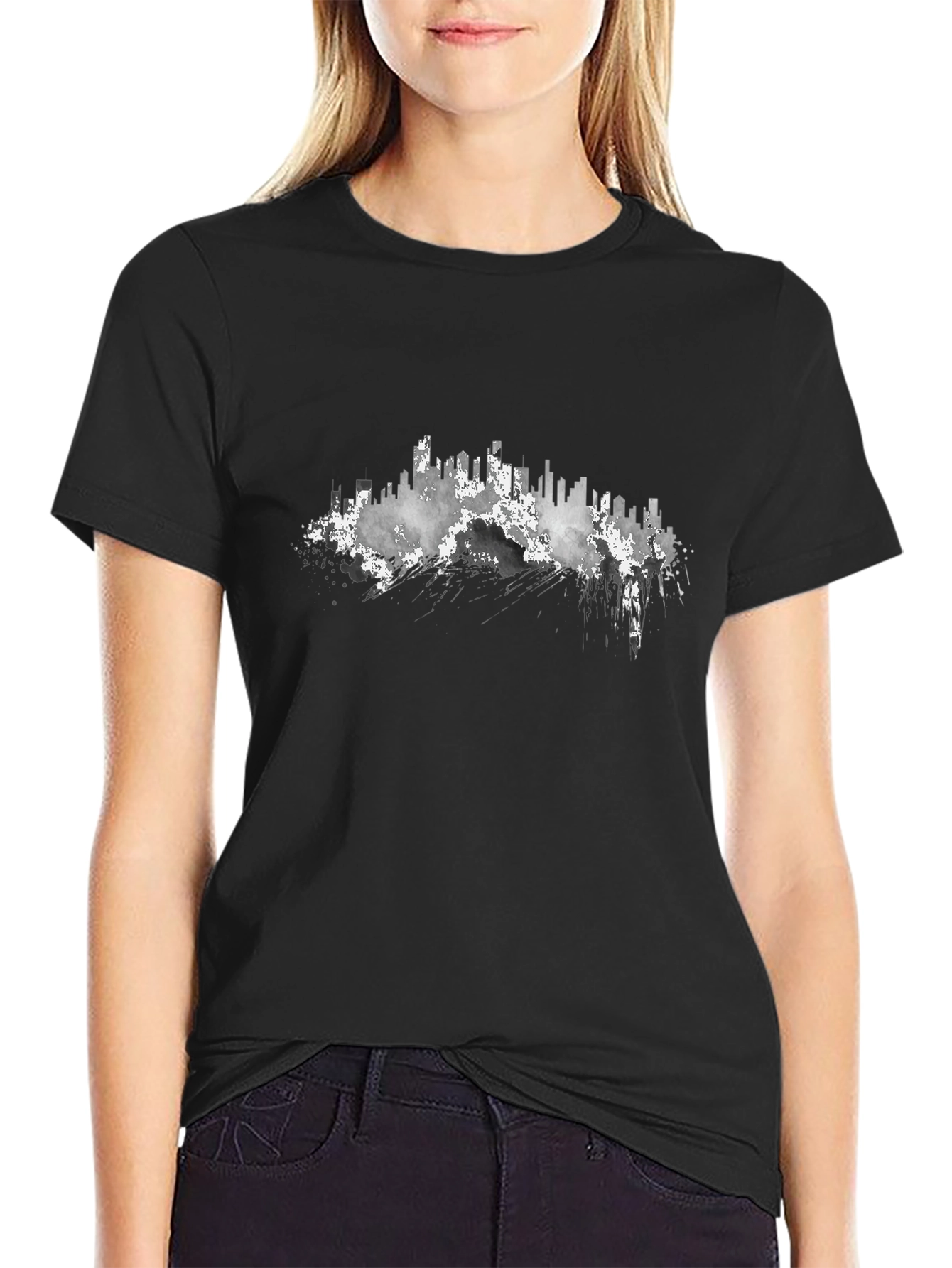 Abstract Cityscape Graphic Tee