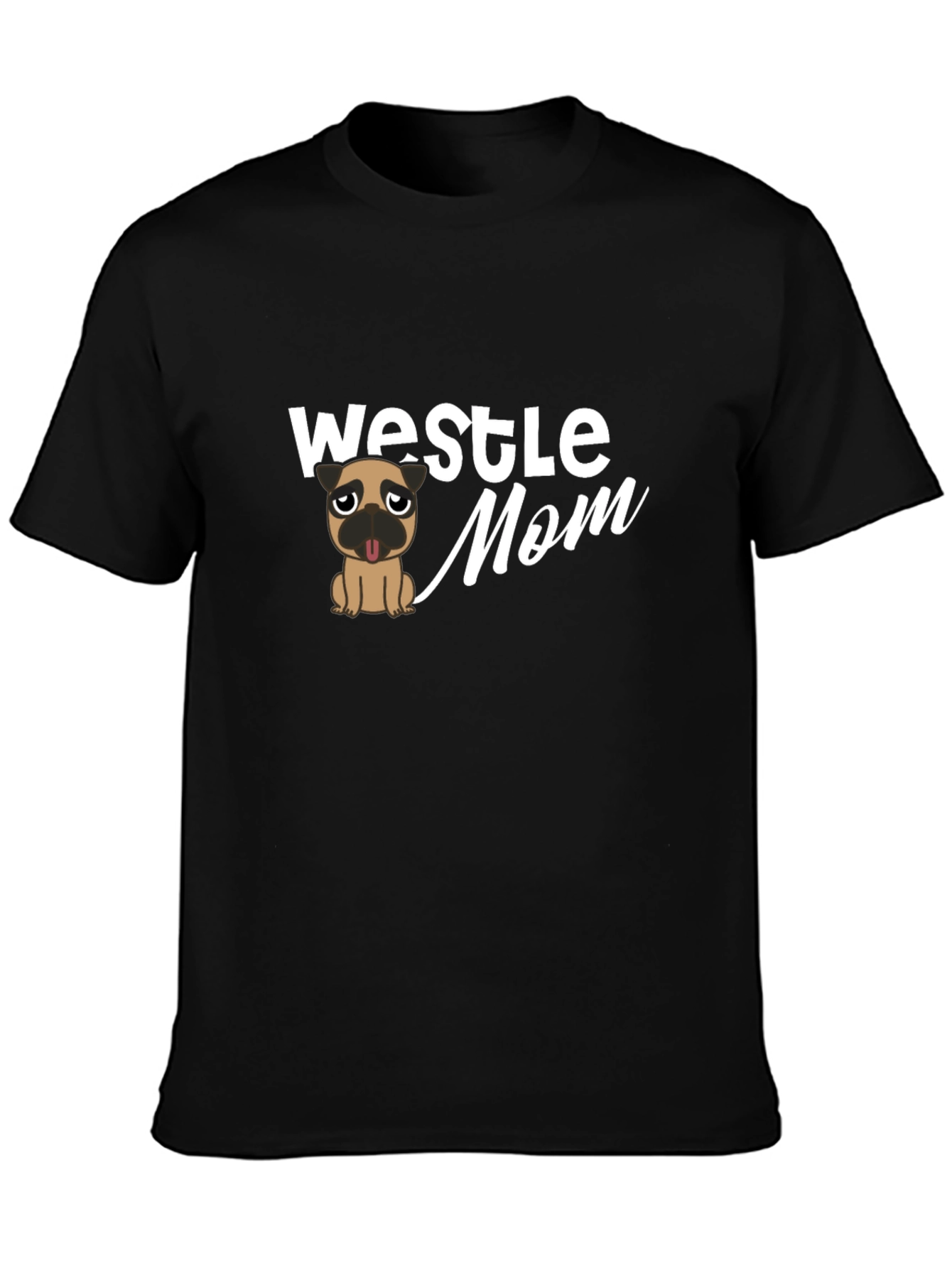 Westle Mom T-Shirt - Pug Graphic Tee
