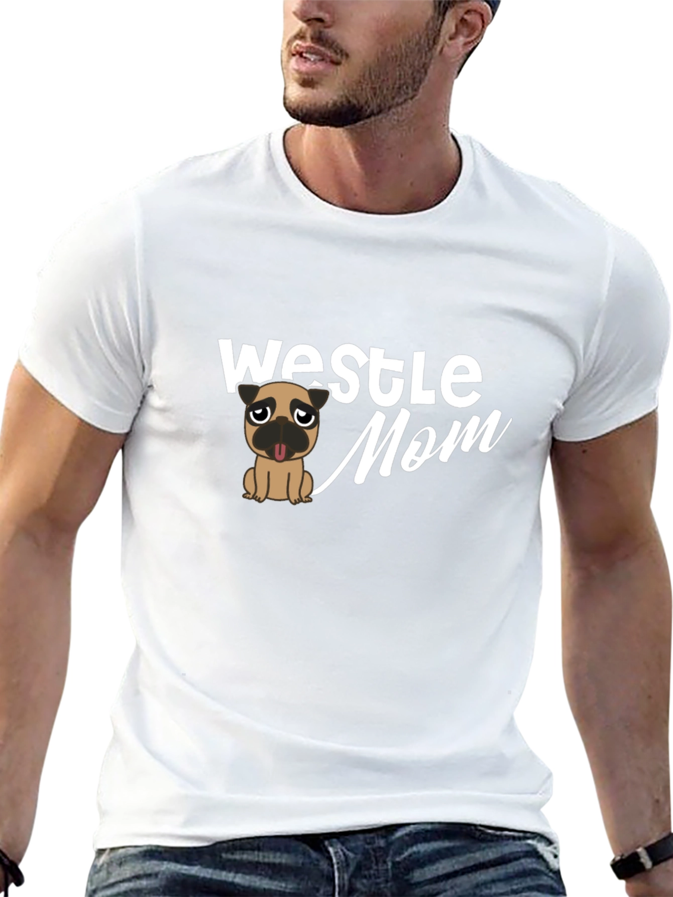 Westle Mom T-Shirt - Pug Graphic Tee