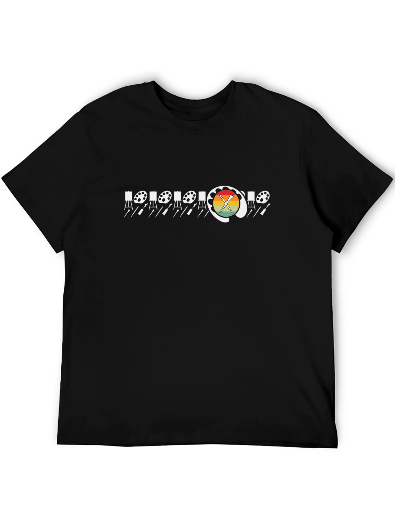 Artist Palette Easel Graphic Black Tee