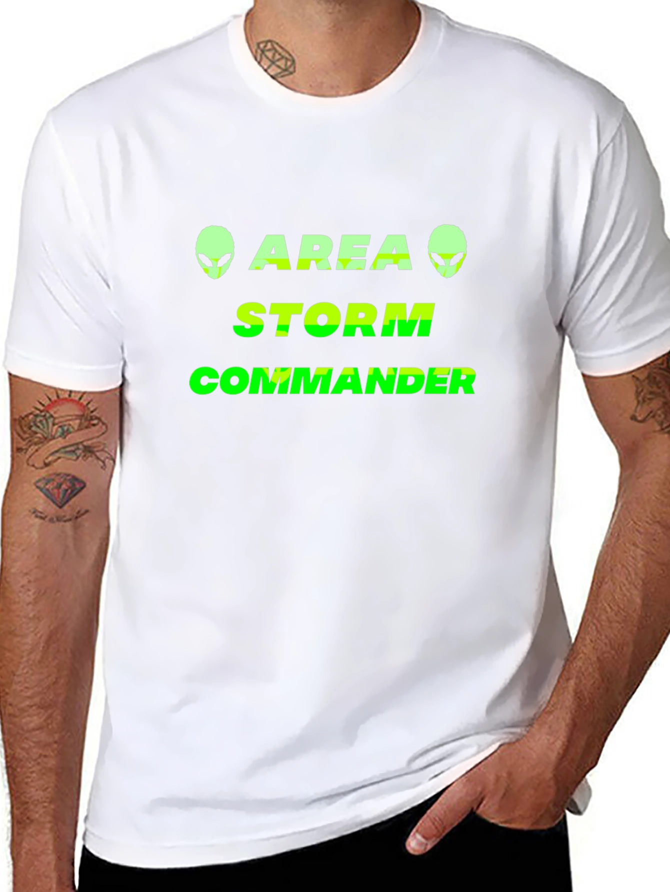 Area Storm Commander Black T-Shirt Alien Graphic