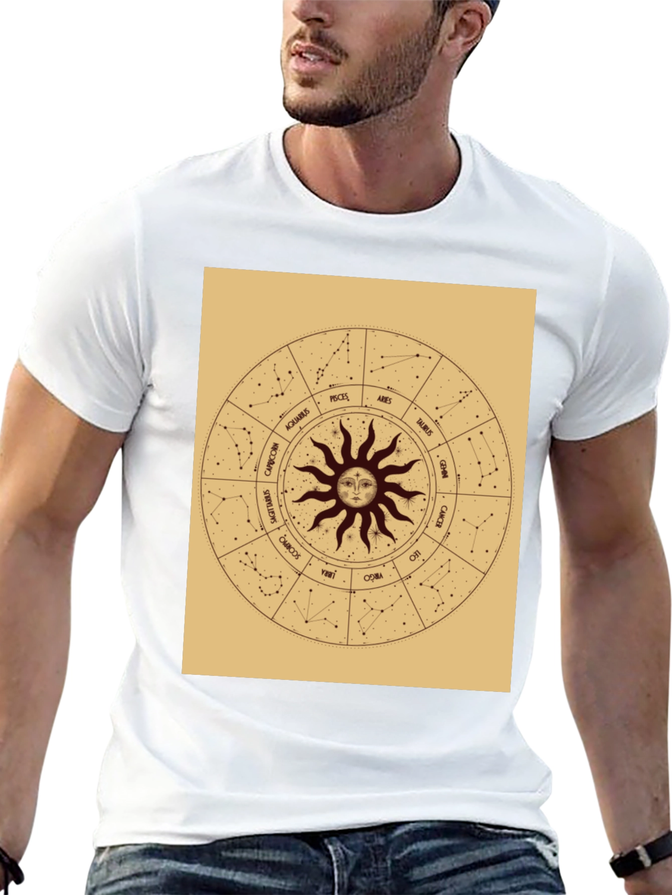Astrology Zodiac Sign T-Shirt - Black