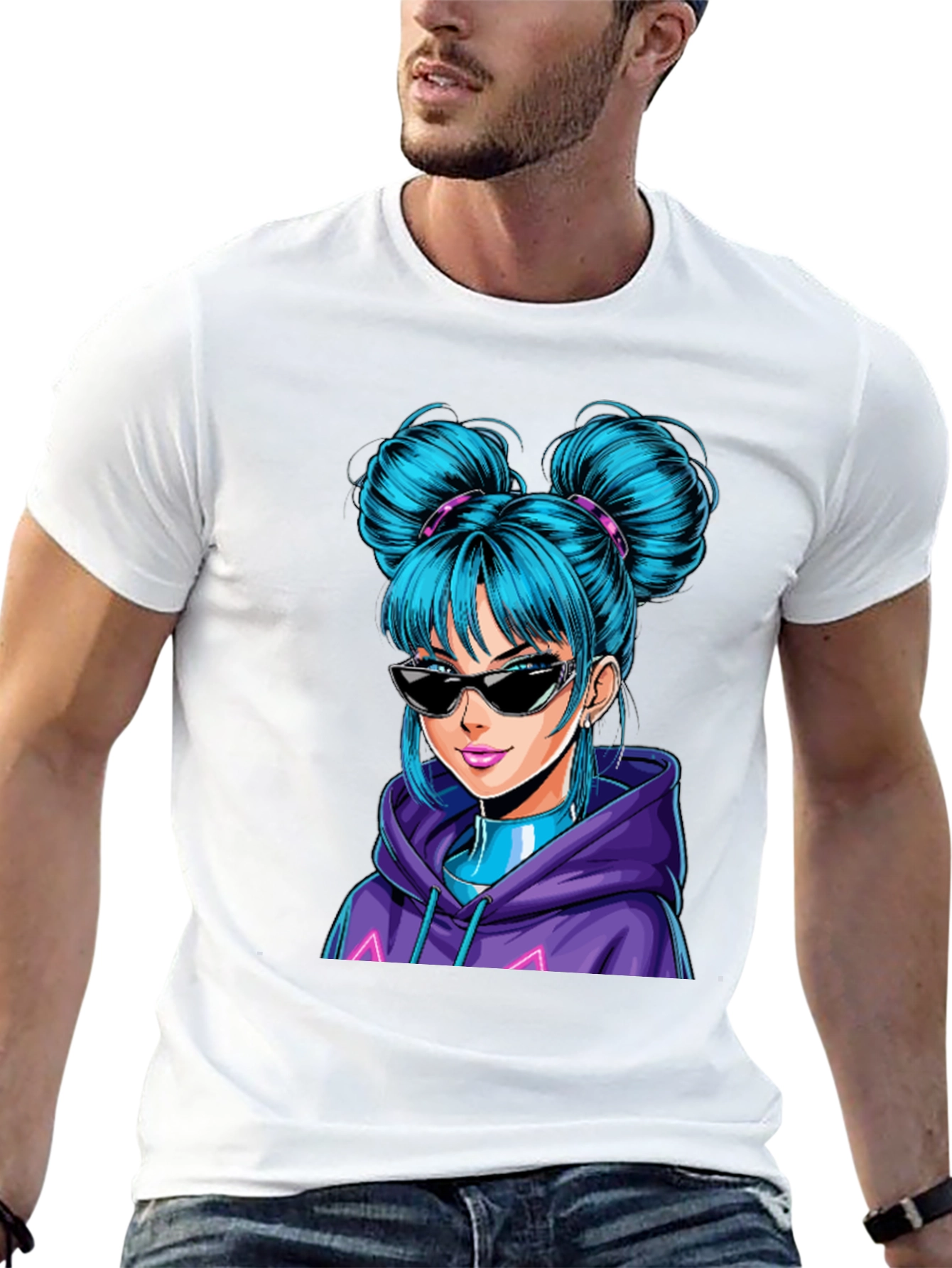 Anime Girl Graphic T-Shirt - Casual Cool Style