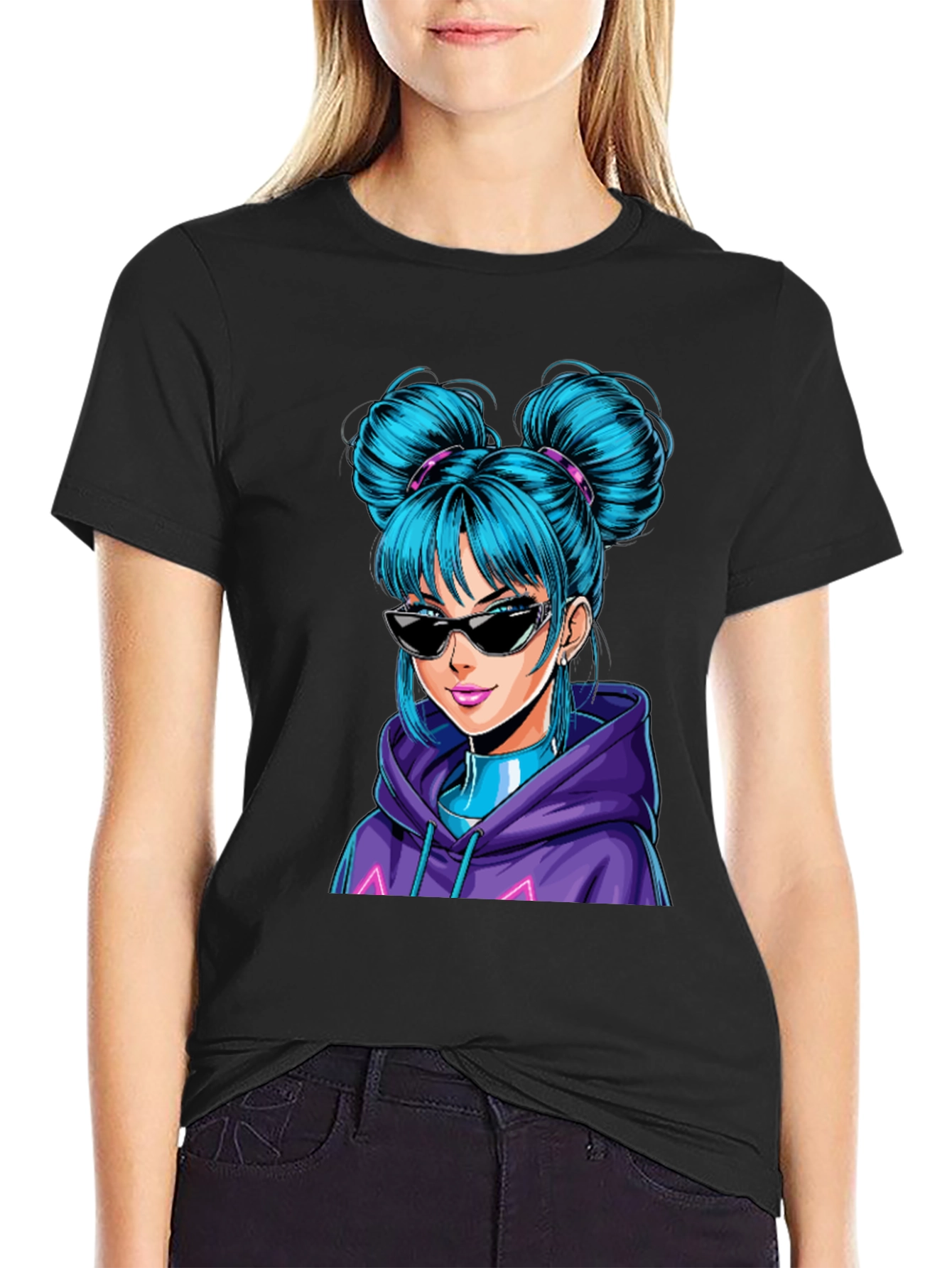 Anime Girl Graphic T-Shirt - Casual Cool Style