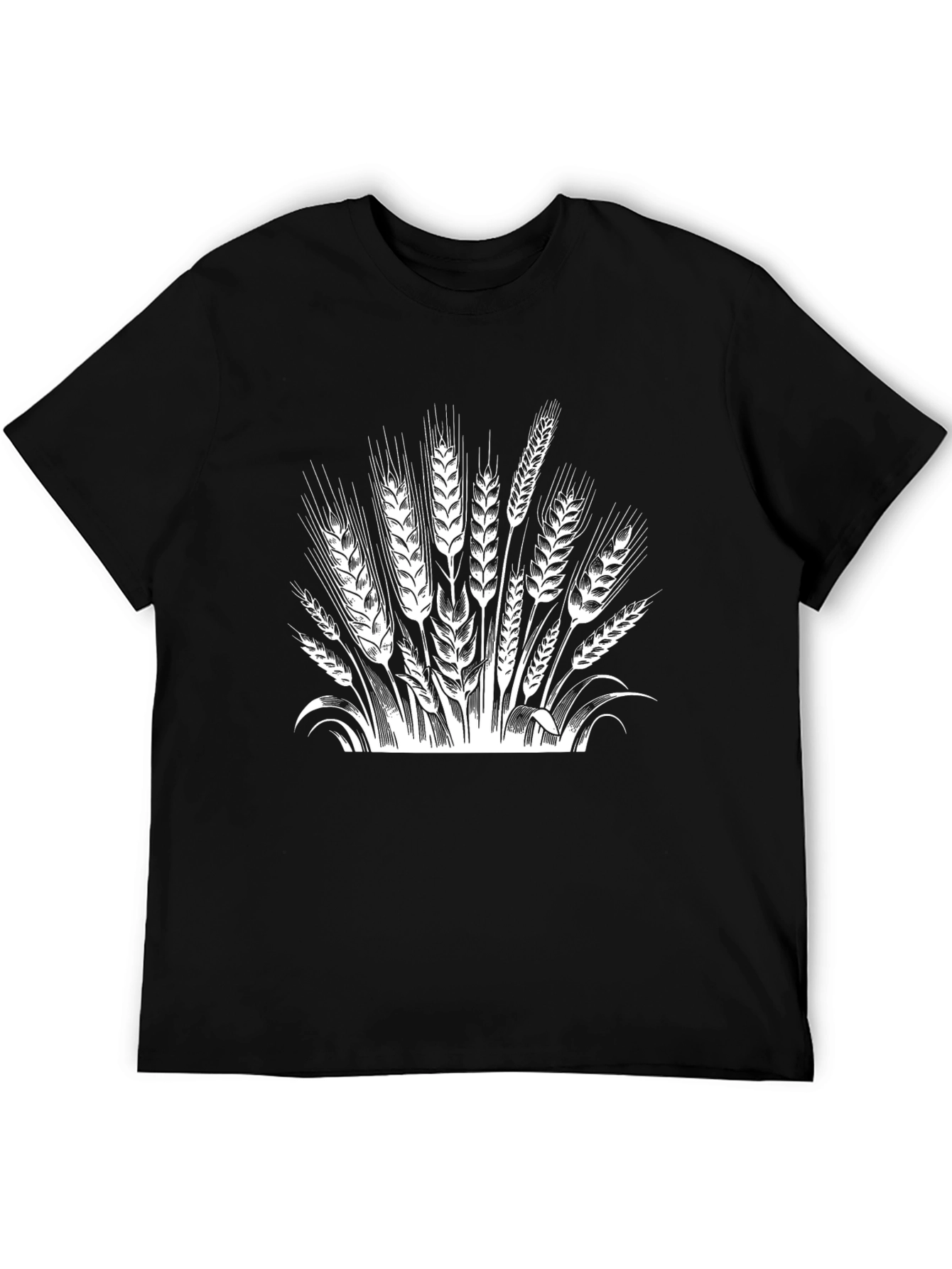 Wheat Graphic Tee - Black Casual Fit