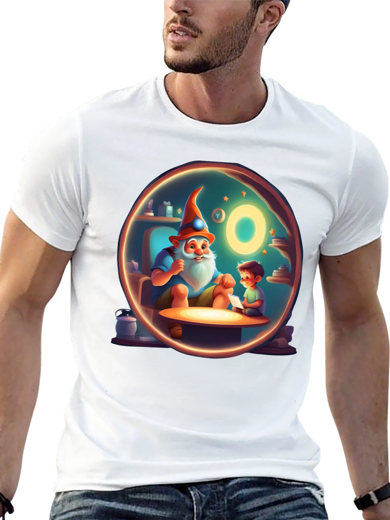 Whimsical Storytime Graphic Tee - Black