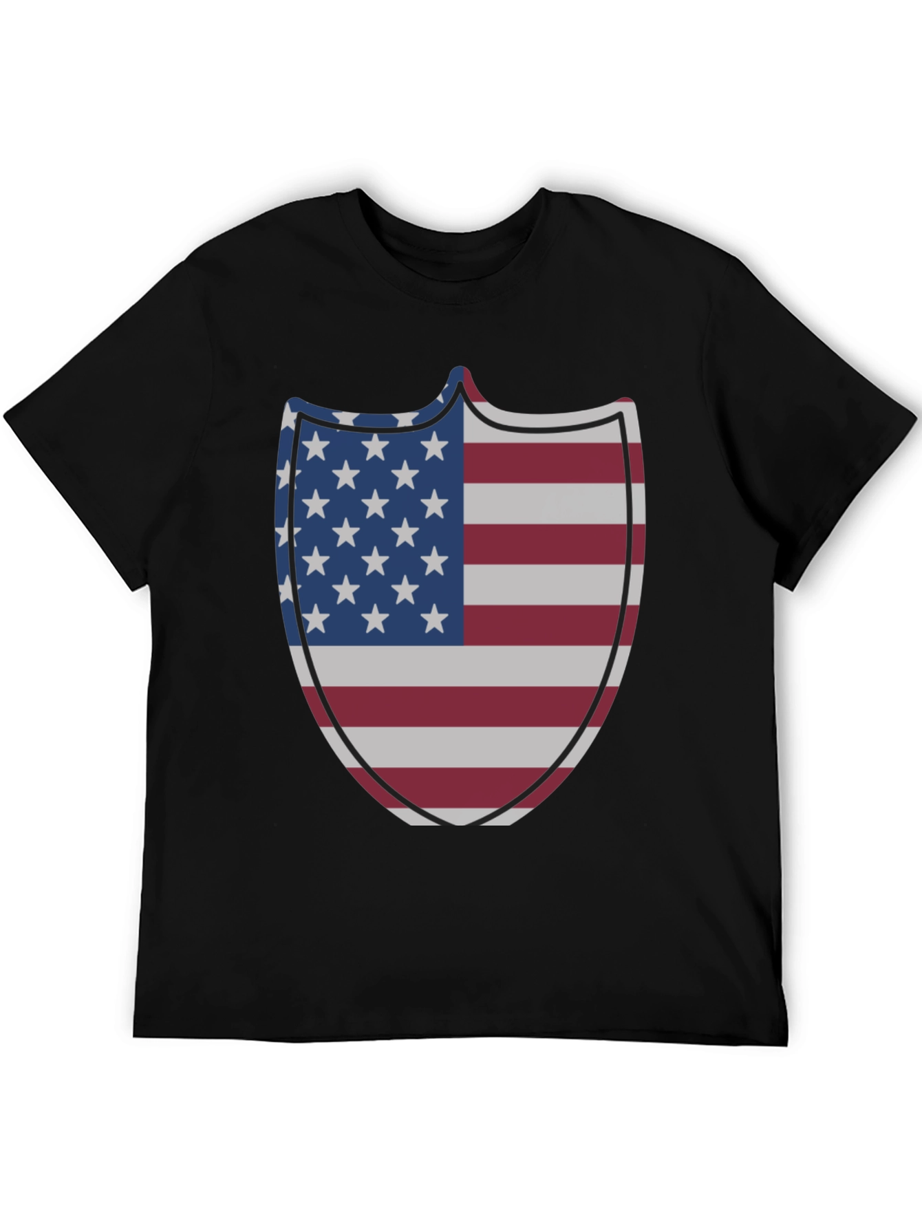 American Flag Shield Graphic Tee - Patriotic Pride